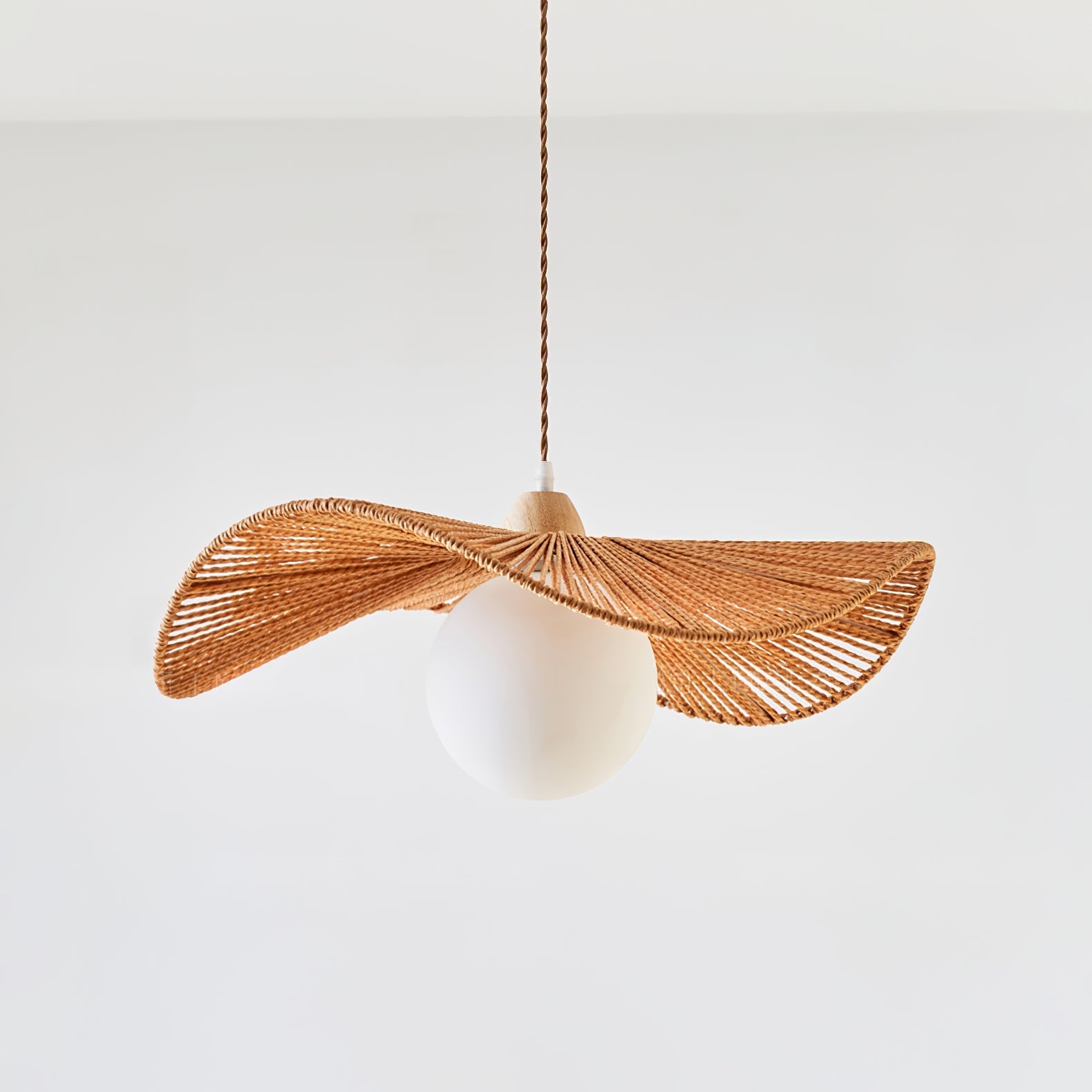 Yaslen Art Natural Woven Pendant Lamp-Neutral Decor