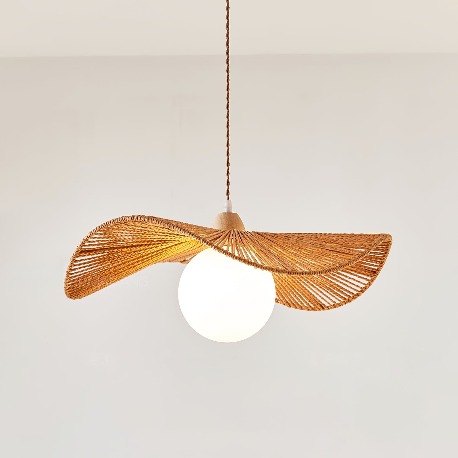 Yaslen Art Natural Woven Pendant Lamp-Neutral Decor