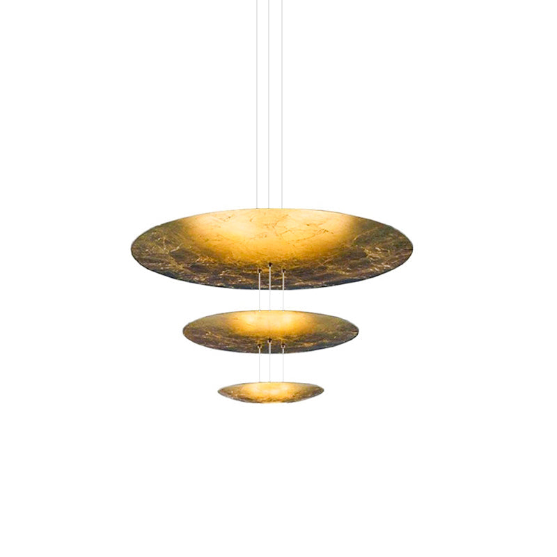 Phelion Layered Gold Foil Pendant Light-Neutral Decor