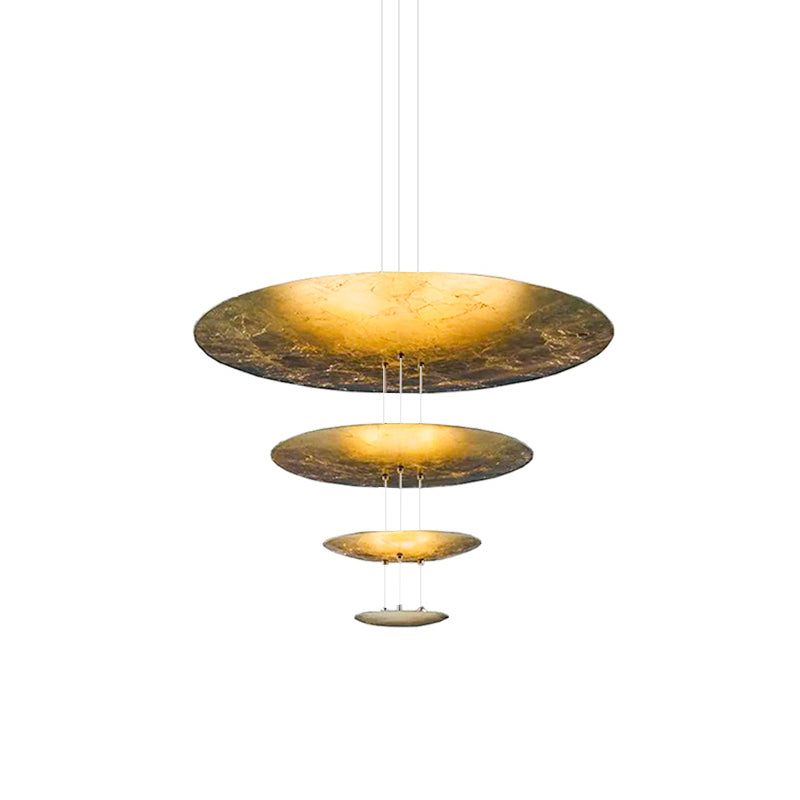 Phelion Layered Gold Foil Pendant Light-Neutral Decor