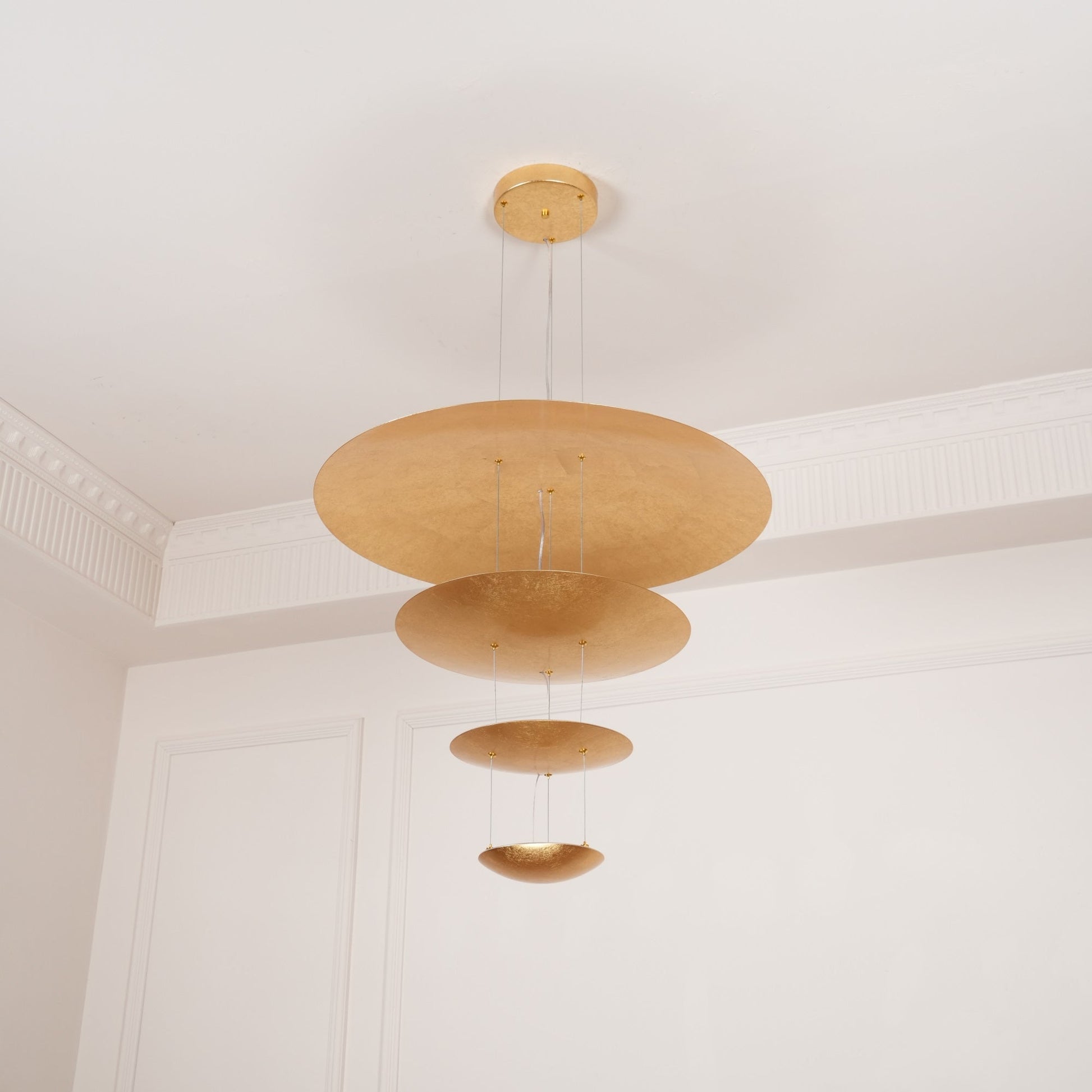 Phelion Layered Gold Foil Pendant Light-Neutral Decor