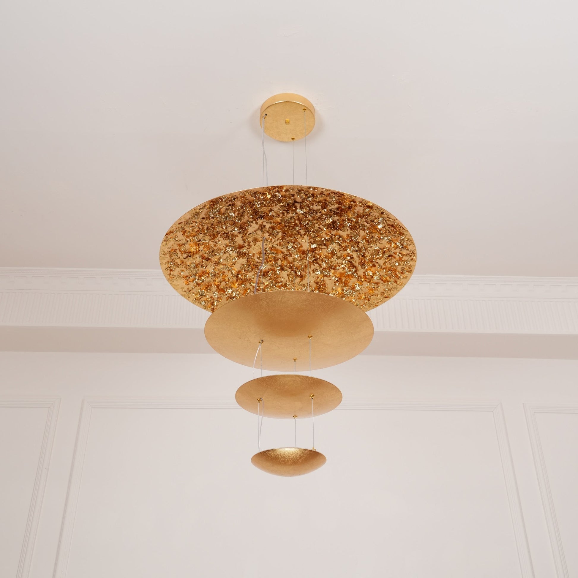 Phelion Layered Gold Foil Pendant Light-Neutral Decor