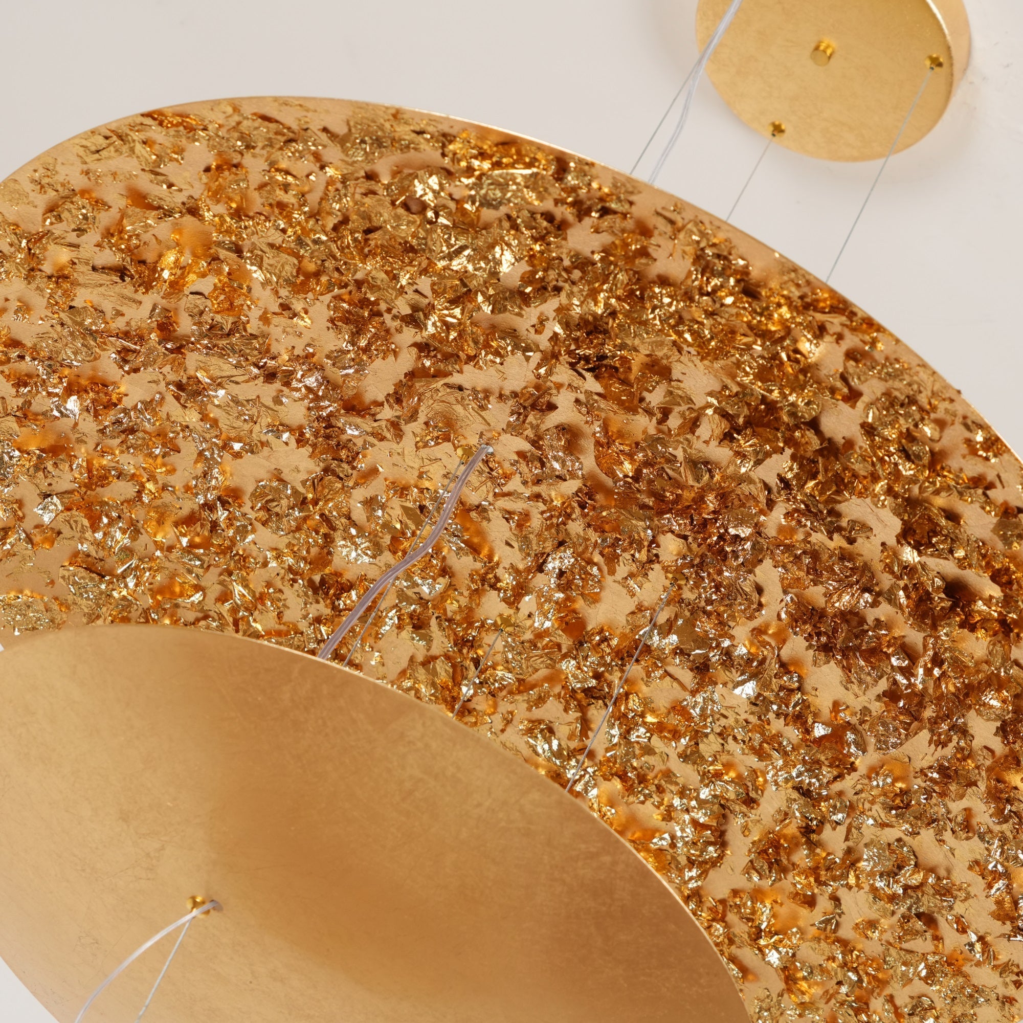 Phelion Layered Gold Foil Pendant Light-Neutral Decor