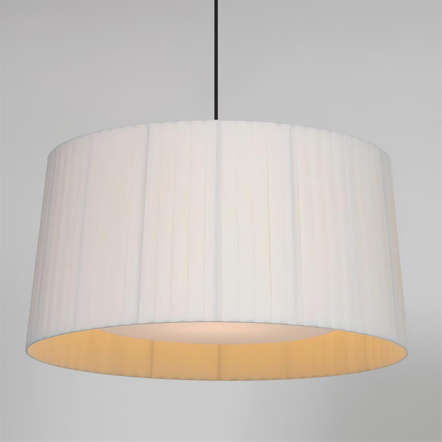 Pendant Light Pleated Fabric Drum
