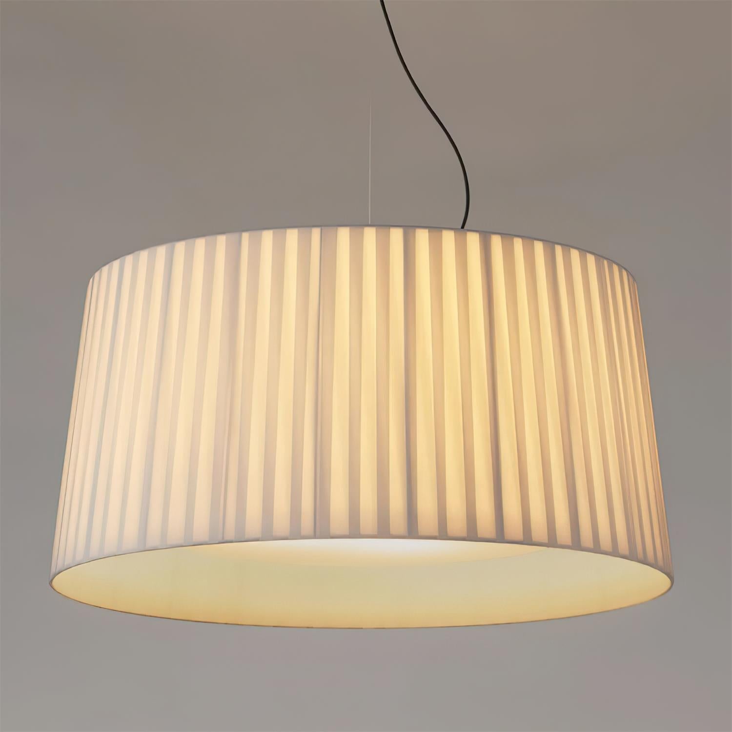 Pendant Light Pleated Fabric Drum