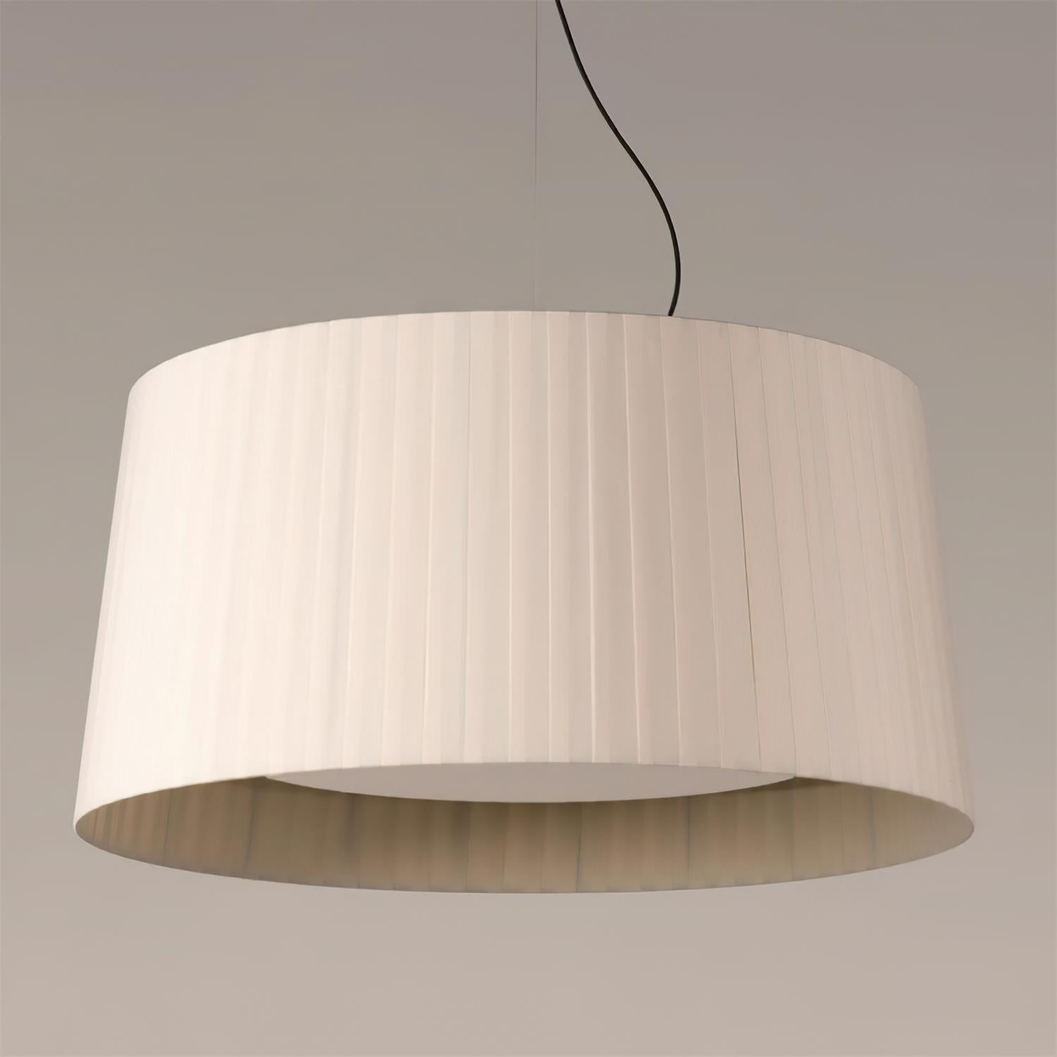 Pendant Light Pleated Fabric Drum