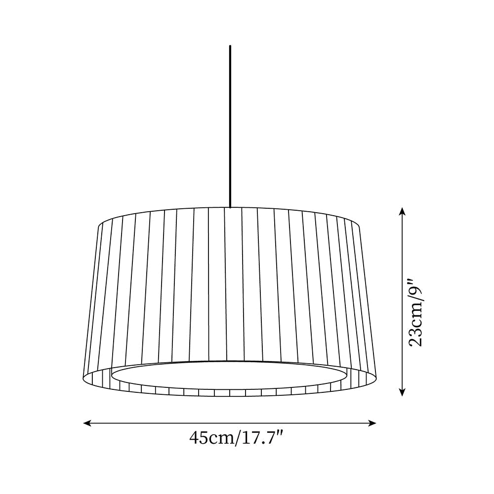 Pendant Light Pleated Fabric Drum