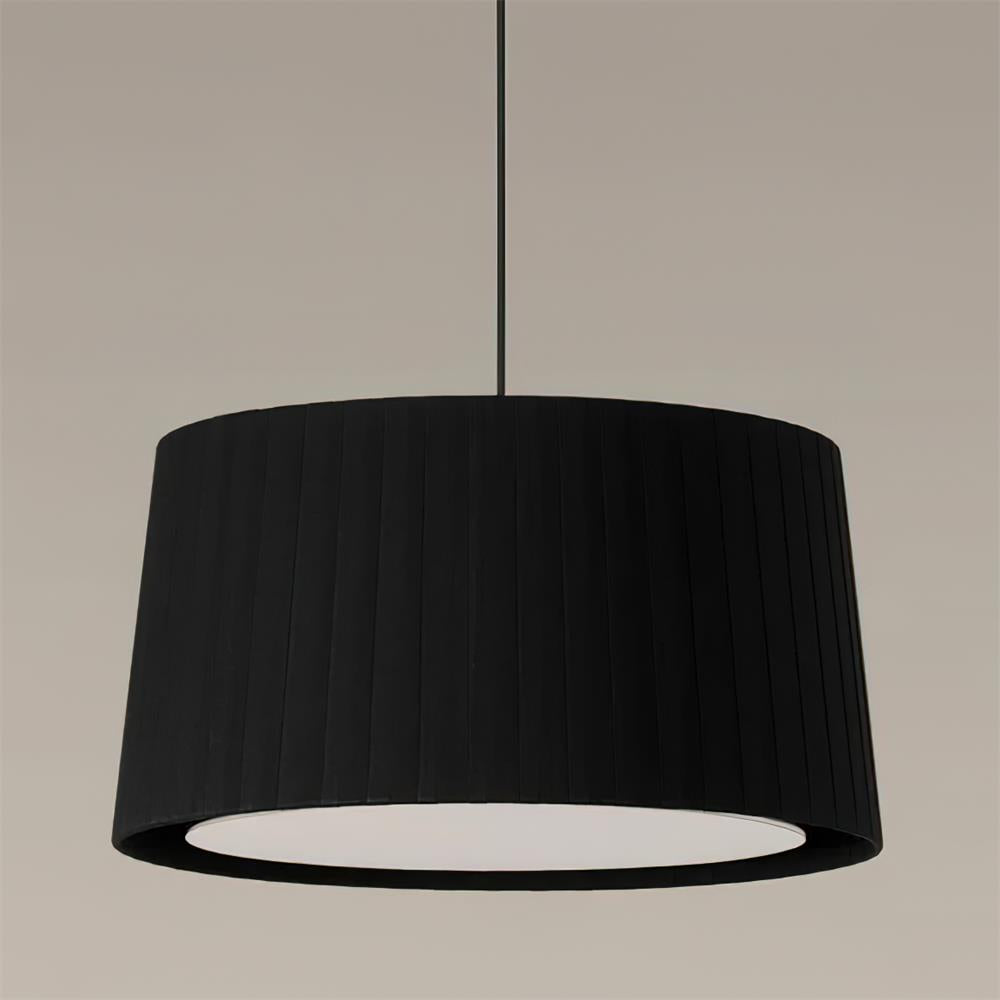 Pendant Light Pleated Fabric Drum