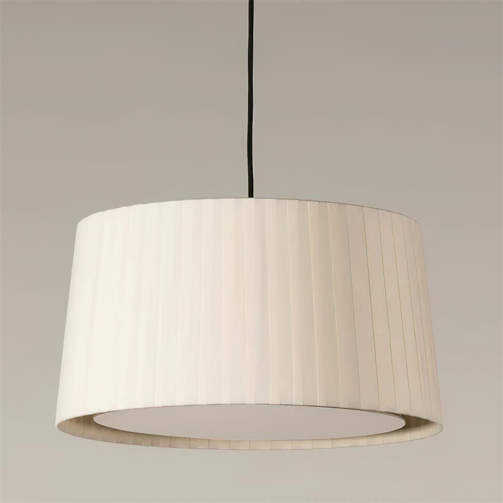 Pendant Light Pleated Fabric Drum