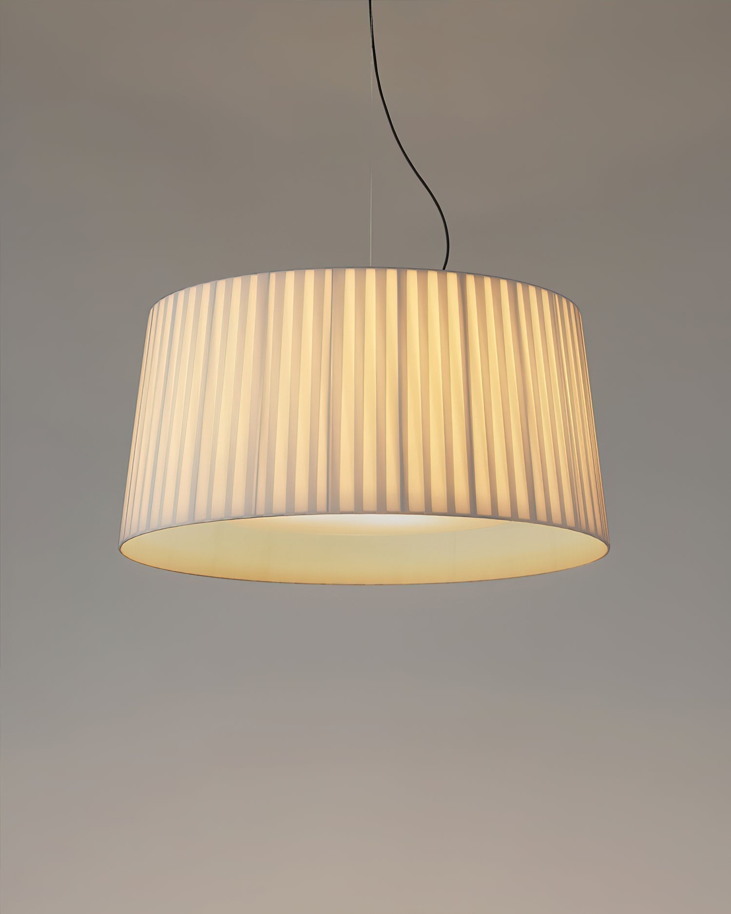 Pendant Light Pleated Fabric Drum