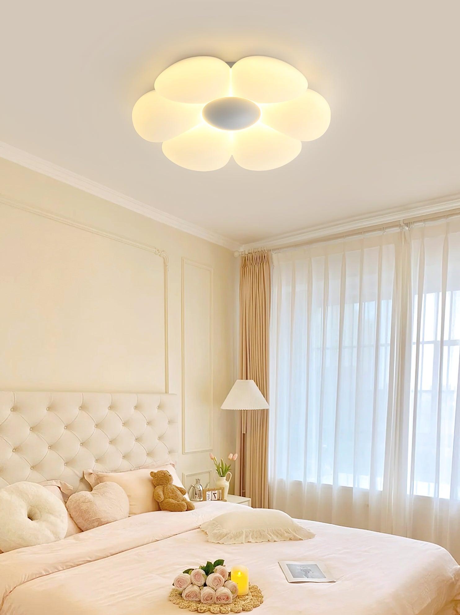 Solara Ceiling Lamp Six-Leaf Flower for Kids Room-Neutral Decor