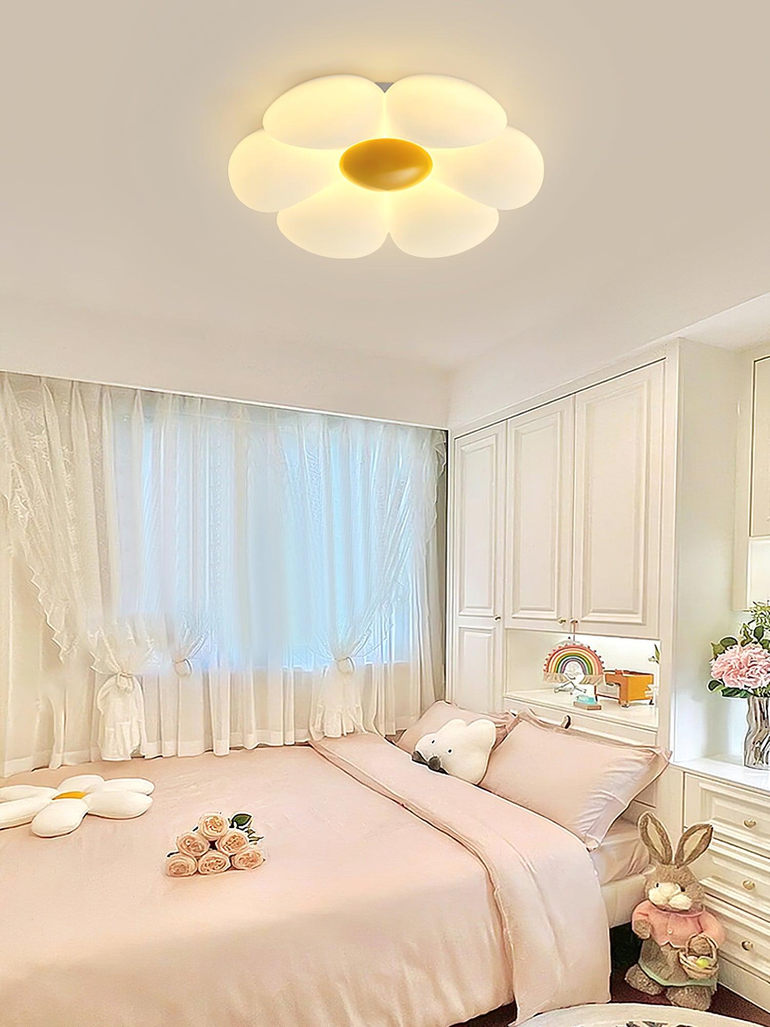 Solara Ceiling Lamp Six-Leaf Flower for Kids Room-Neutral Decor