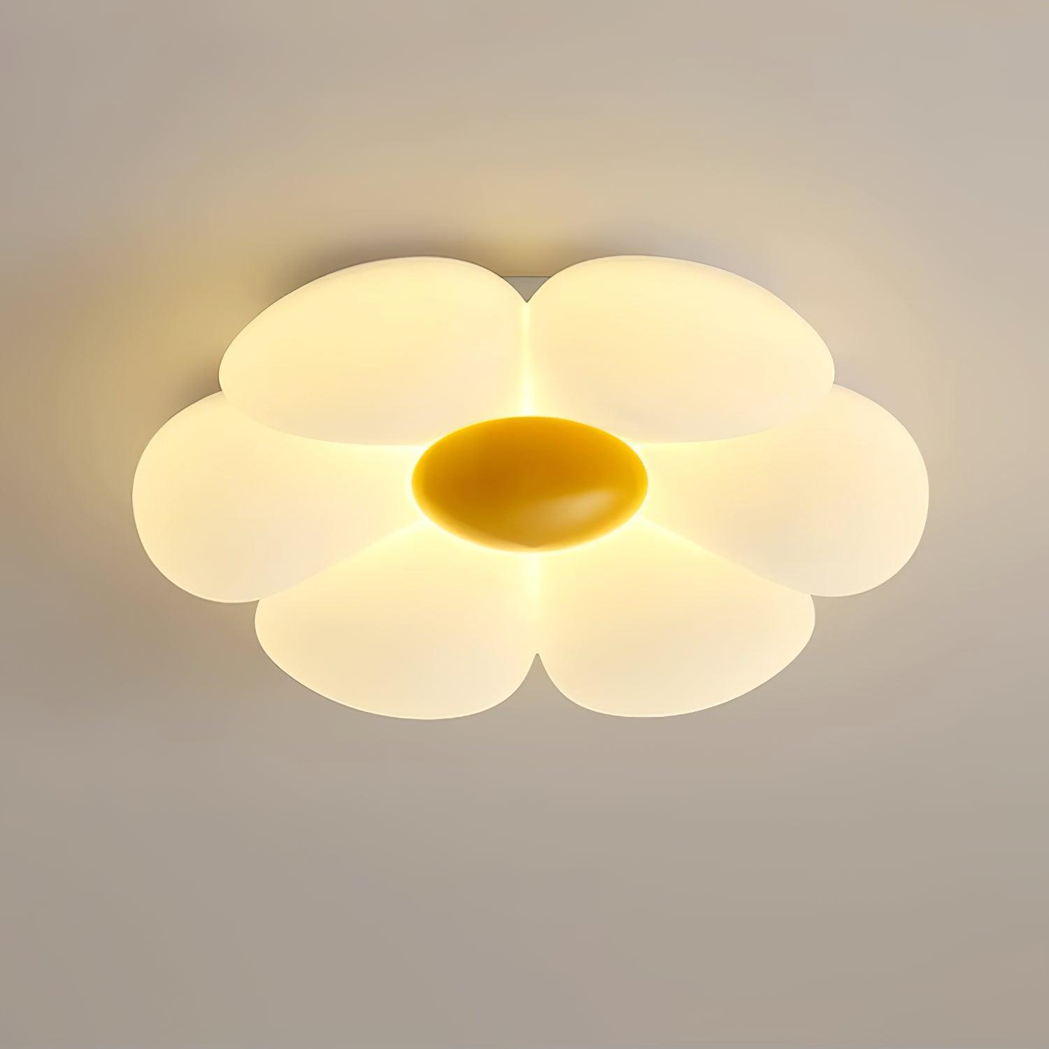 Solara Ceiling Lamp Six-Leaf Flower for Kids Room-Neutral Decor