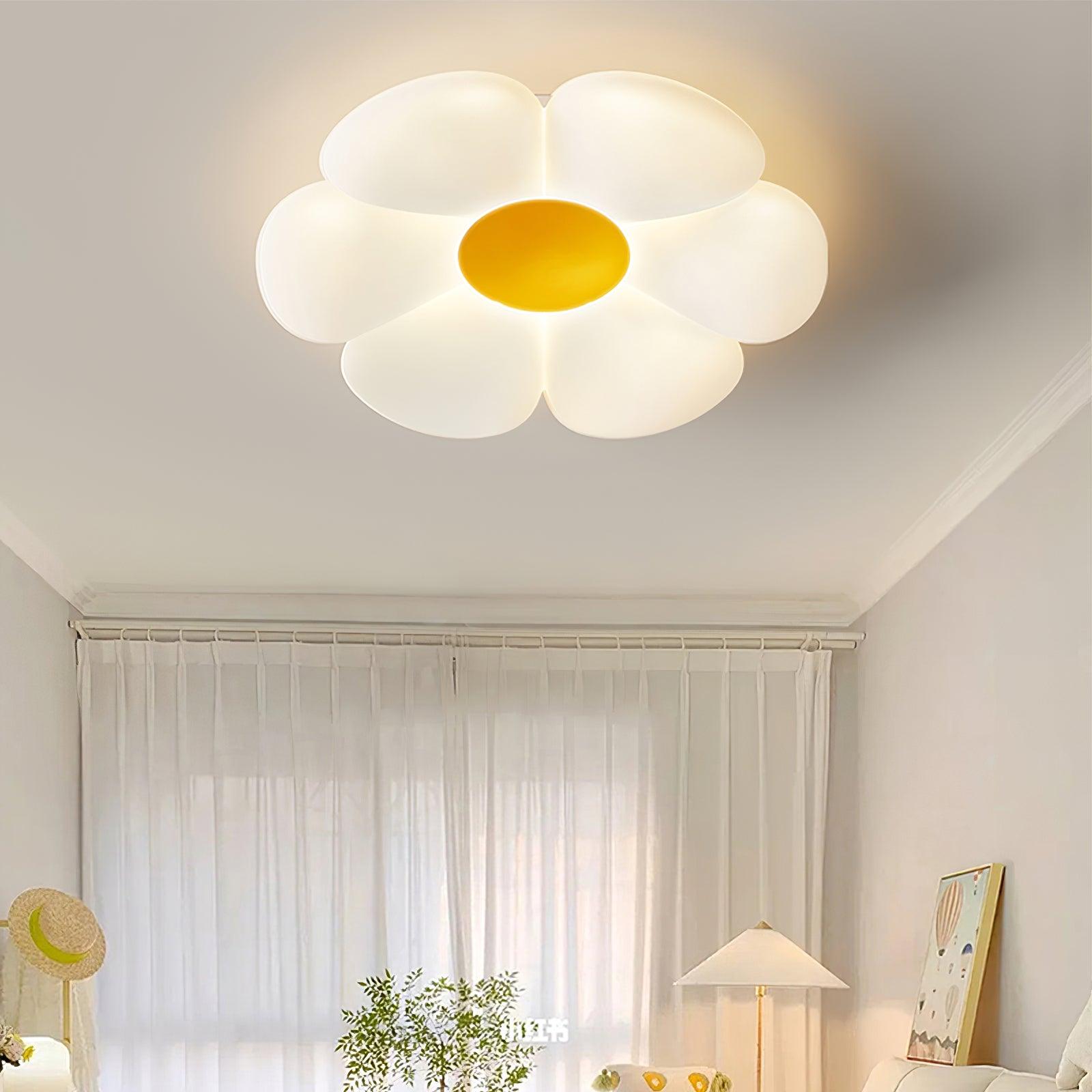 Solara Ceiling Lamp Six-Leaf Flower for Kids Room-Neutral Decor