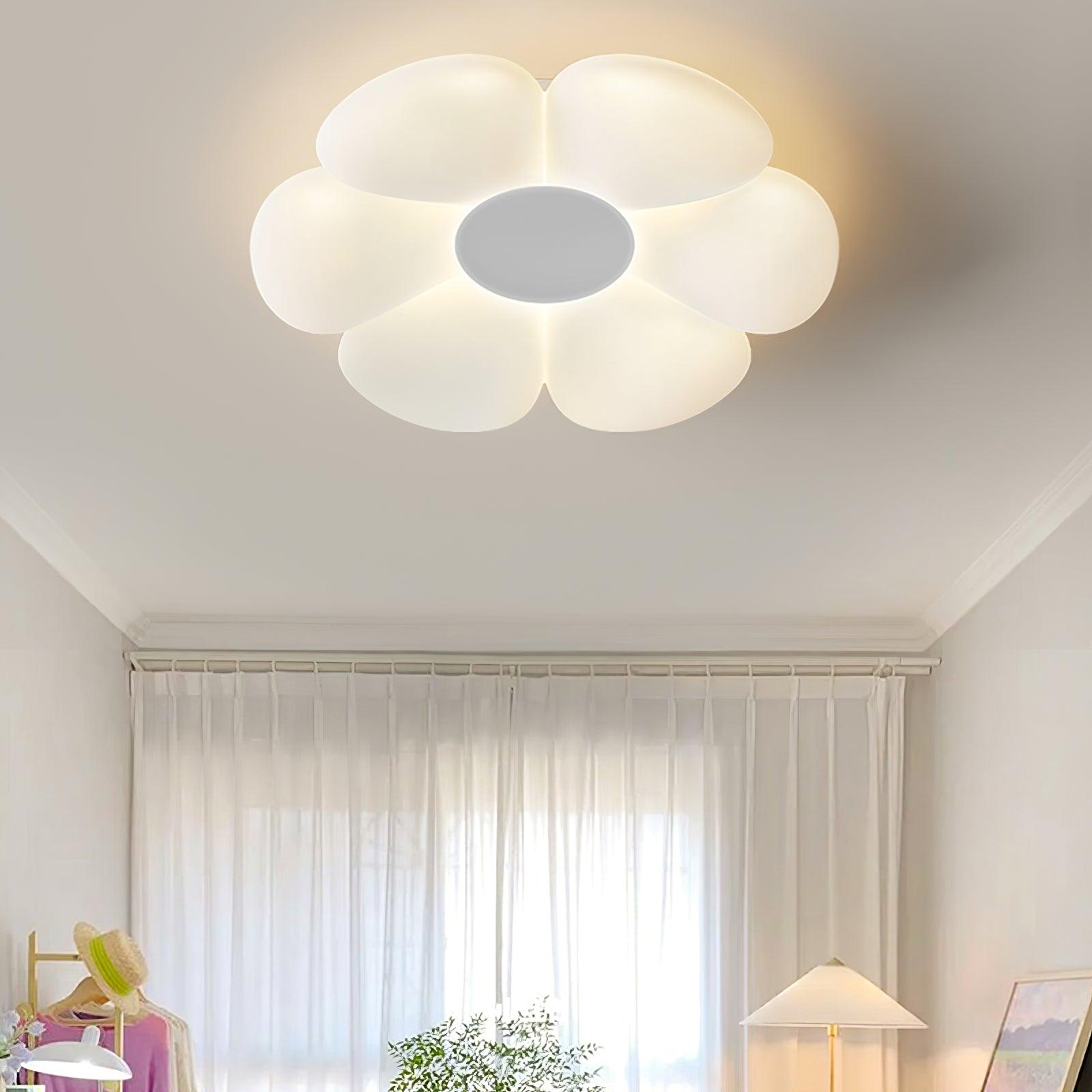 Solara Ceiling Lamp Six-Leaf Flower for Kids Room-Neutral Decor