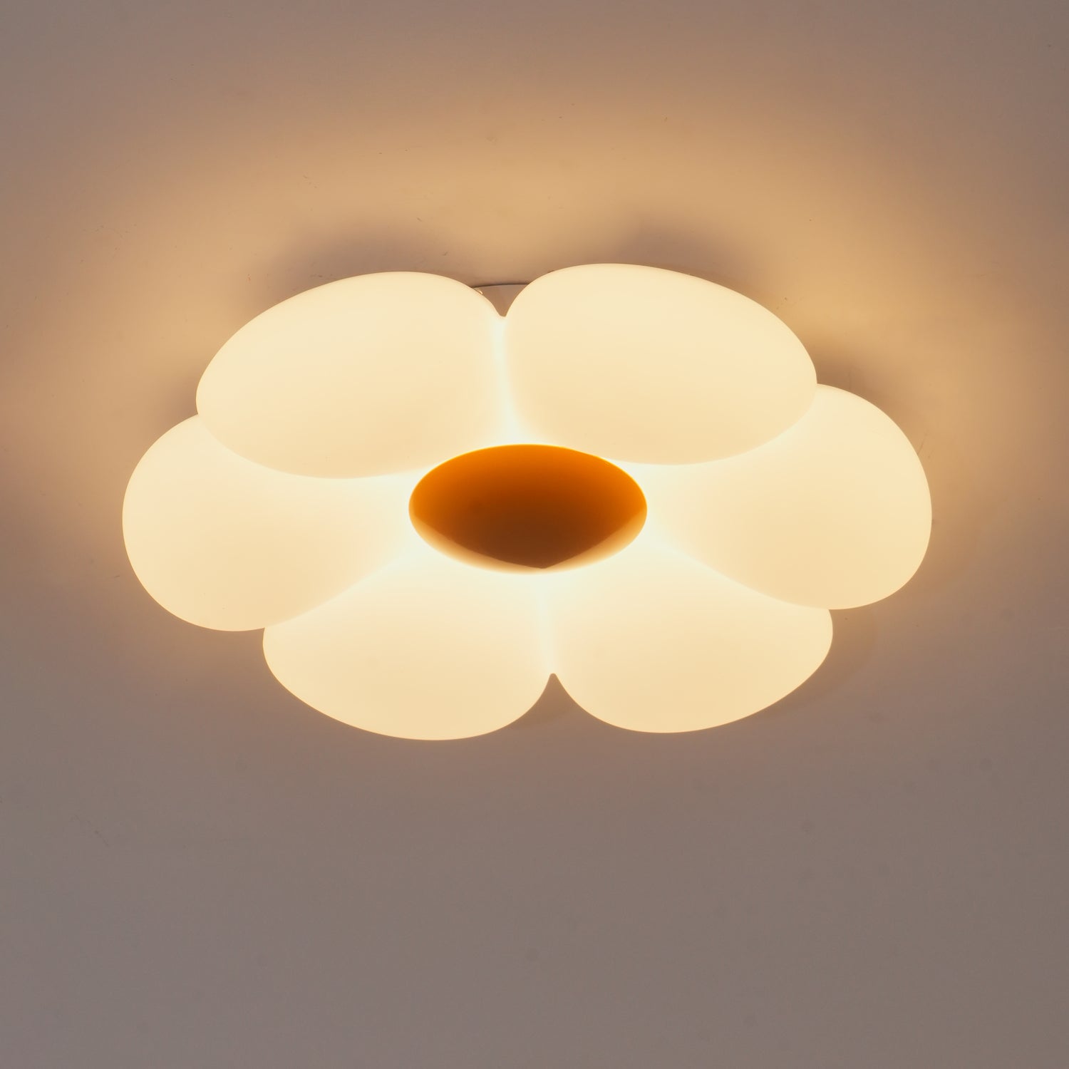 Solara Ceiling Lamp Six-Leaf Flower for Kids Room-Neutral Decor