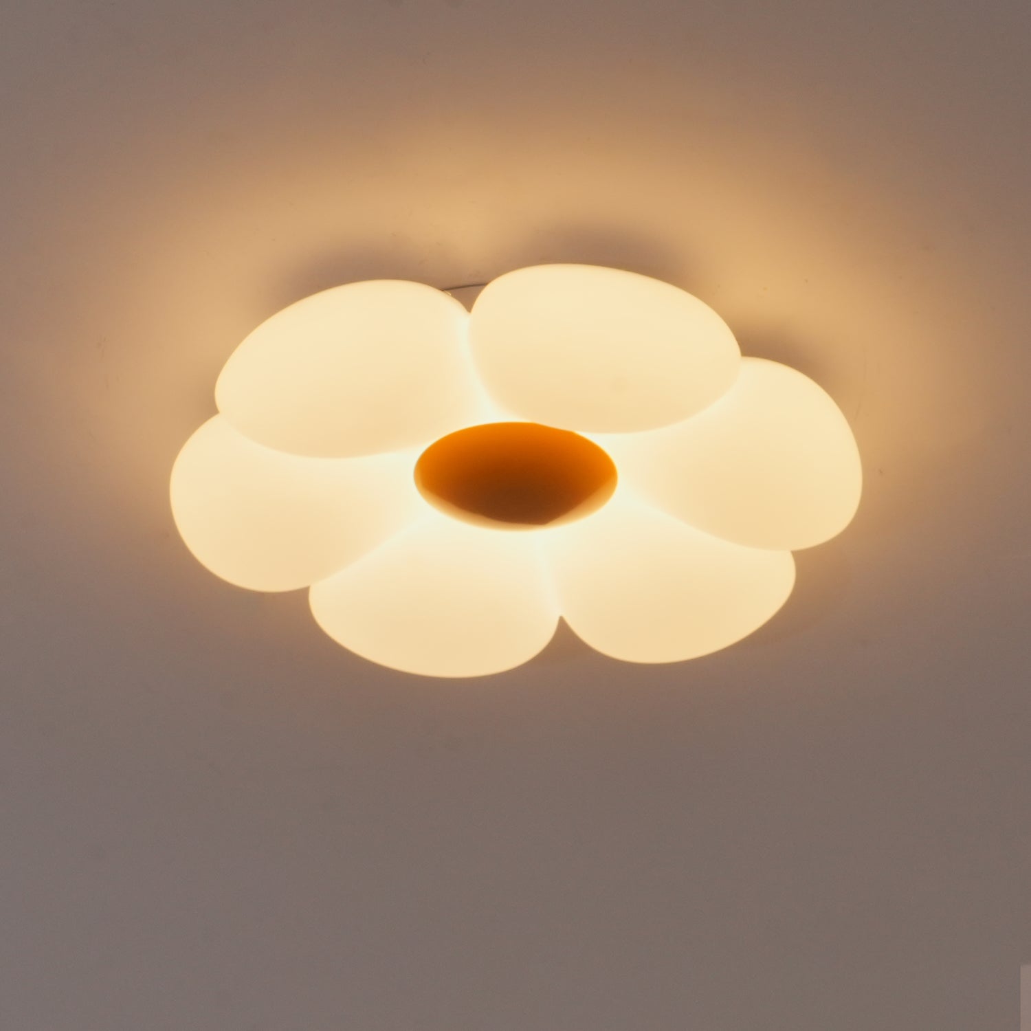 Solara Ceiling Lamp Six-Leaf Flower for Kids Room-Neutral Decor