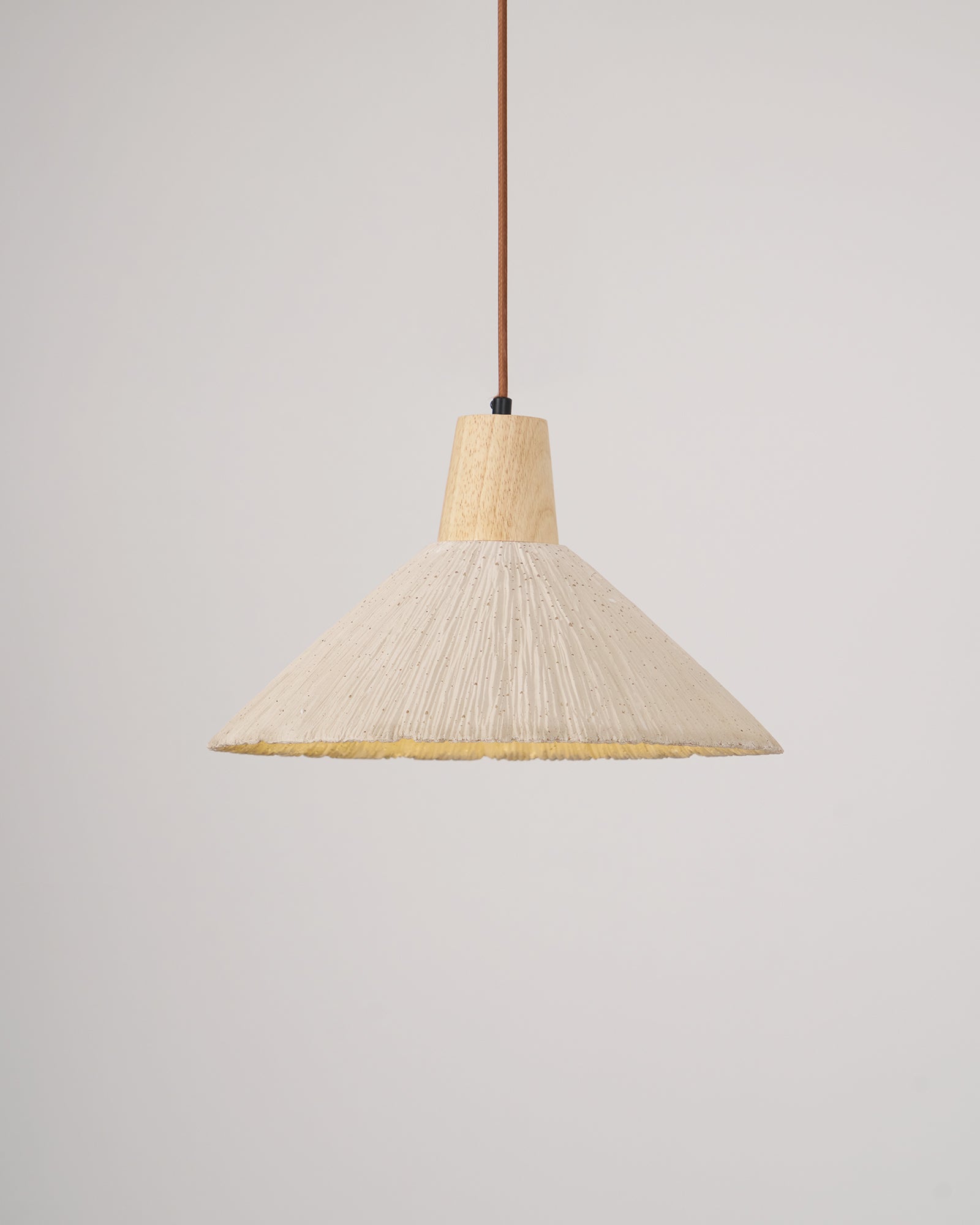 Lirixon Pendant Lamp Concrete Pleated-Neutral Decor