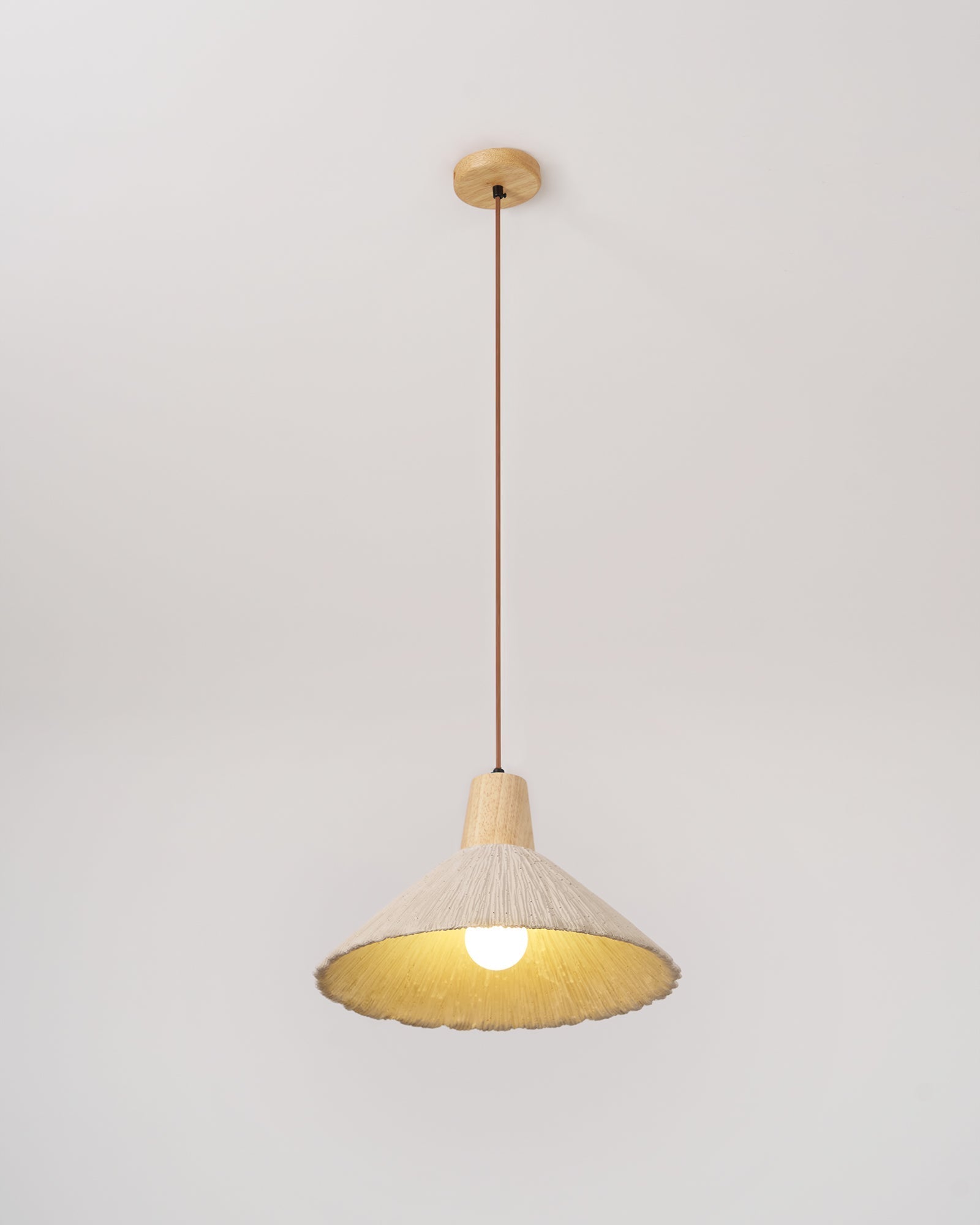 Lirixon Pendant Lamp Concrete Pleated-Neutral Decor