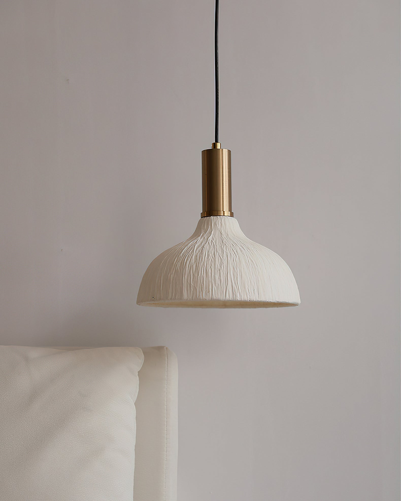 Installation detail of the Siya Pendant Light's ceiling canopy.