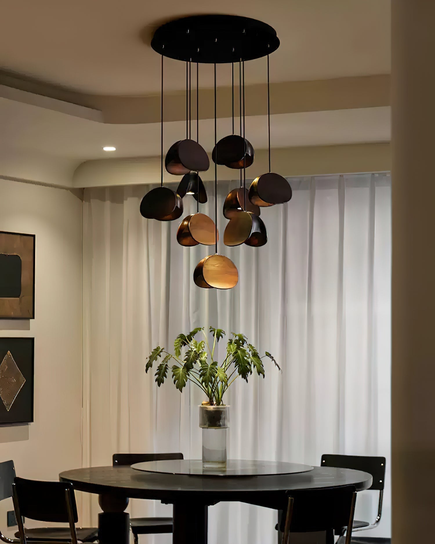 Elmiren Cluster Wood Pendant Light-Neutral Decor