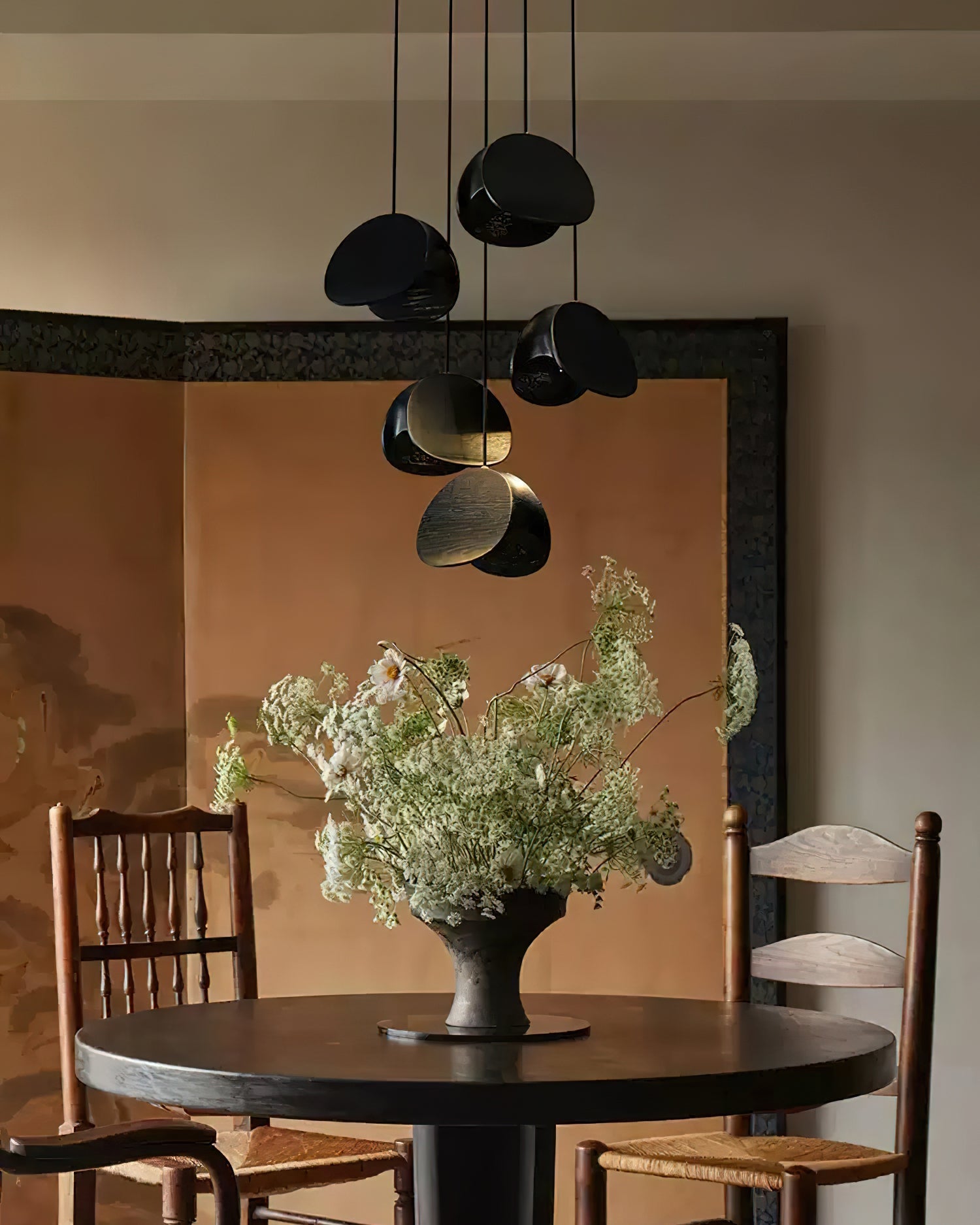 Elmiren Cluster Wood Pendant Light-Neutral Decor