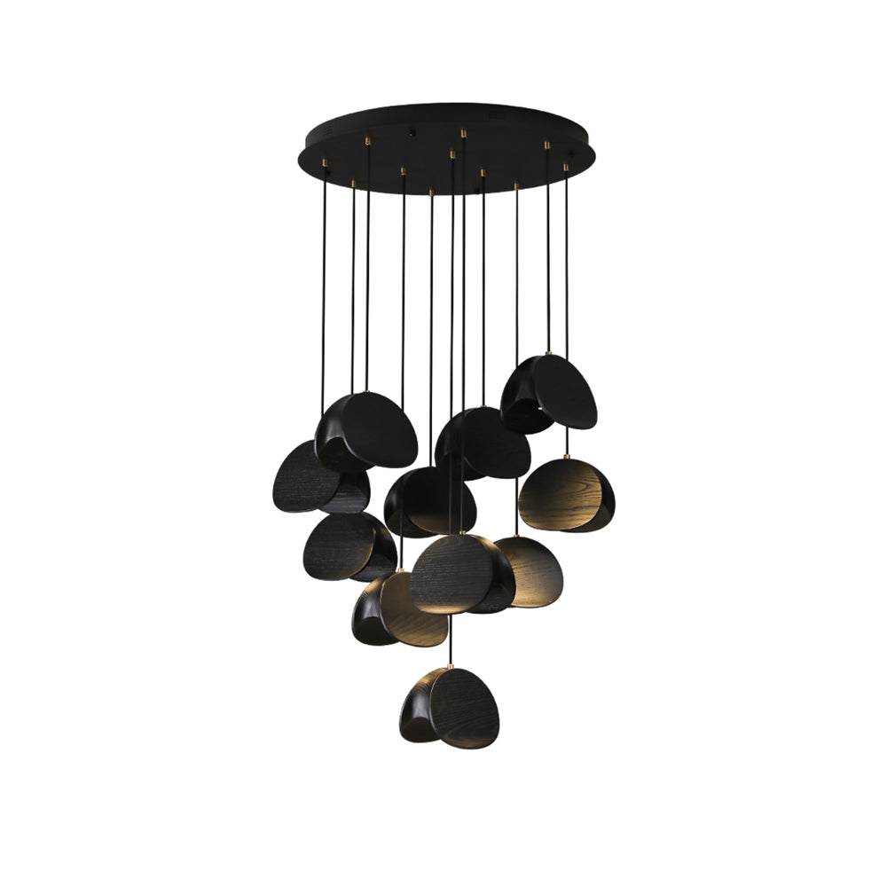 Elmiren Cluster Wood Pendant Light-Neutral Decor