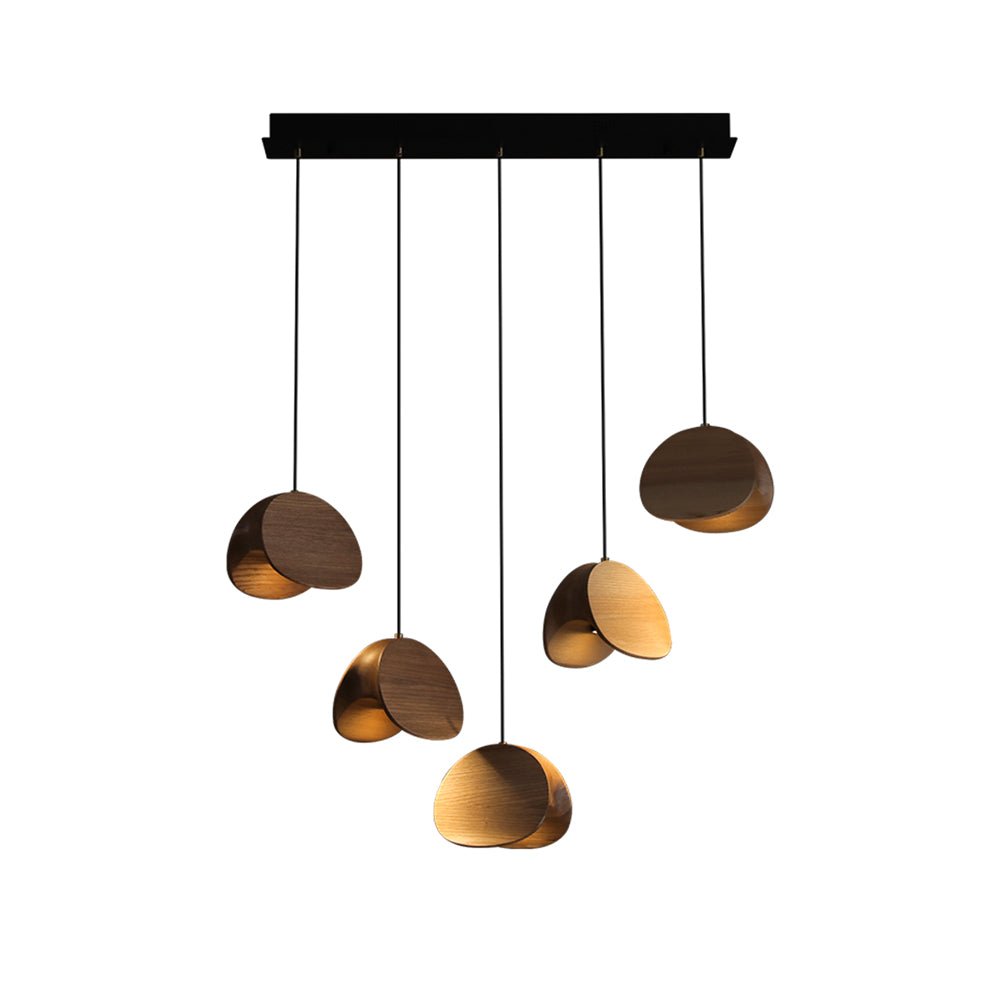 Elmiren Cluster Wood Pendant Light-Neutral Decor