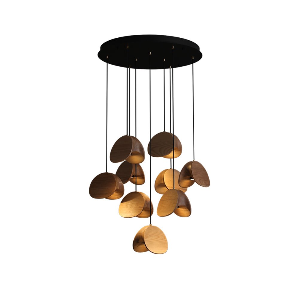 Elmiren Cluster Wood Pendant Light-Neutral Decor