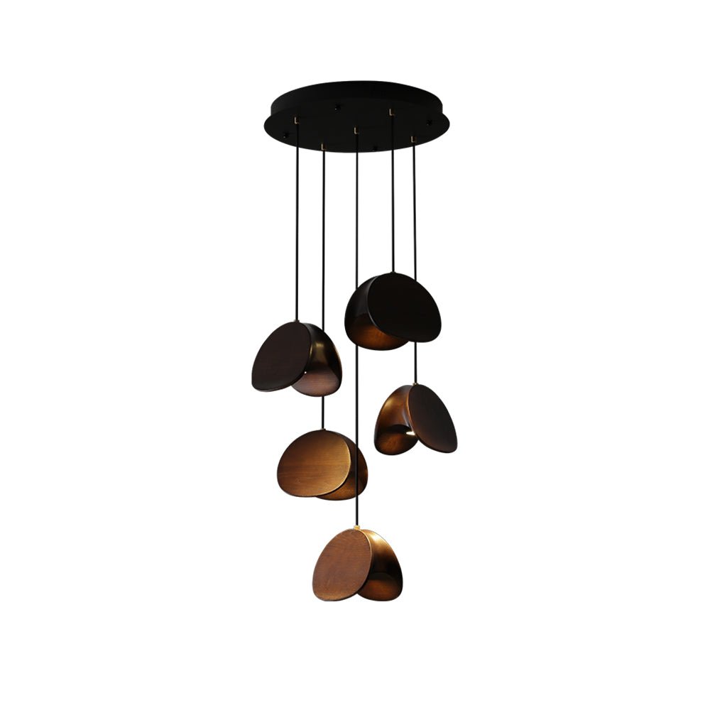 Elmiren Cluster Wood Pendant Light-Neutral Decor