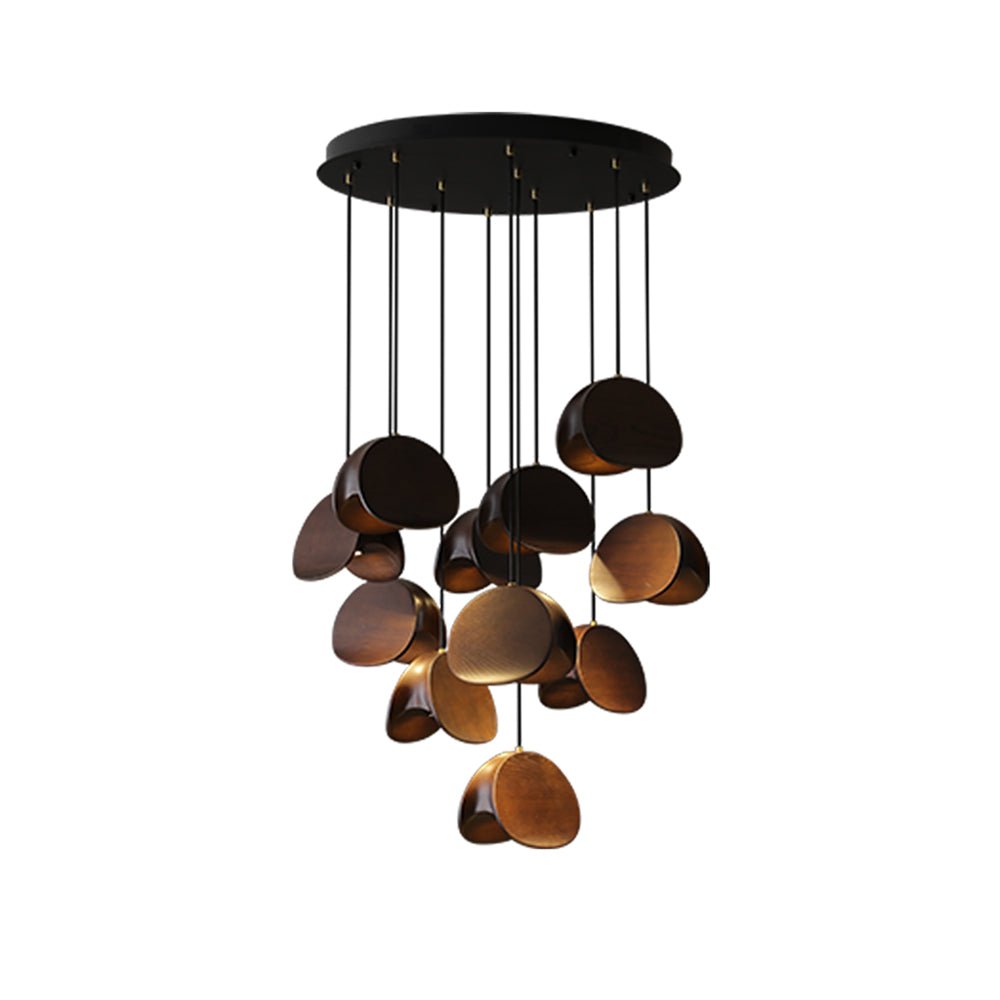 Elmiren Cluster Wood Pendant Light-Neutral Decor