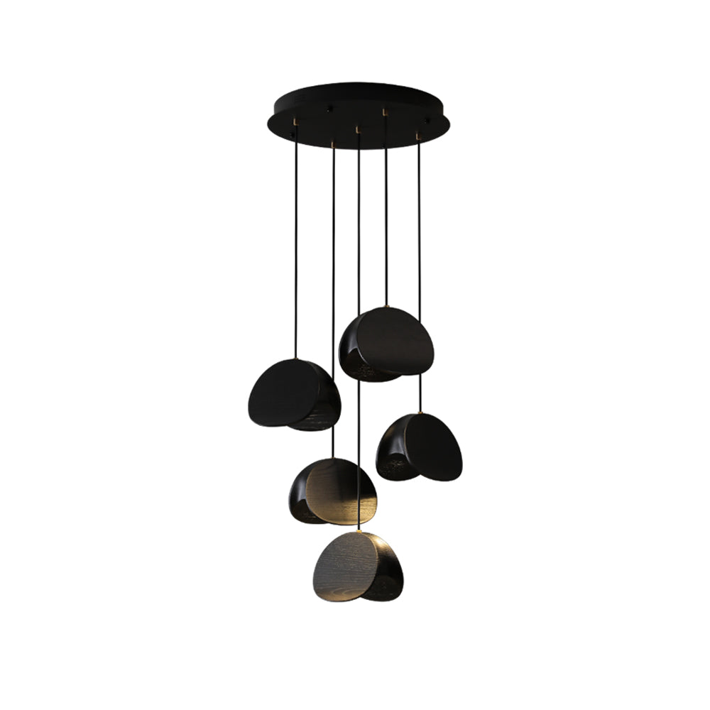 Elmiren Cluster Wood Pendant Light-Neutral Decor