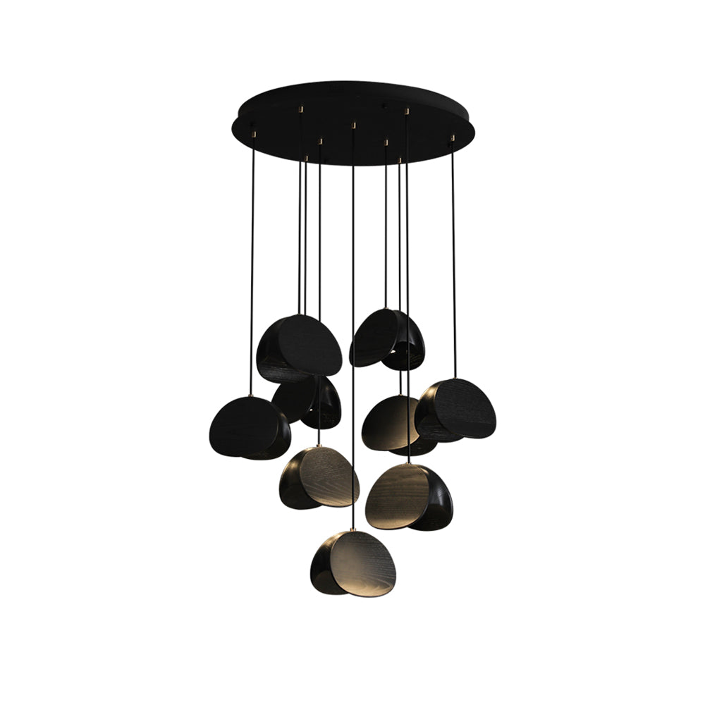 Elmiren Cluster Wood Pendant Light-Neutral Decor