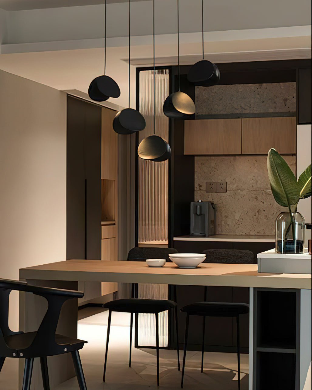 Elmiren Cluster Wood Pendant Light-Neutral Decor