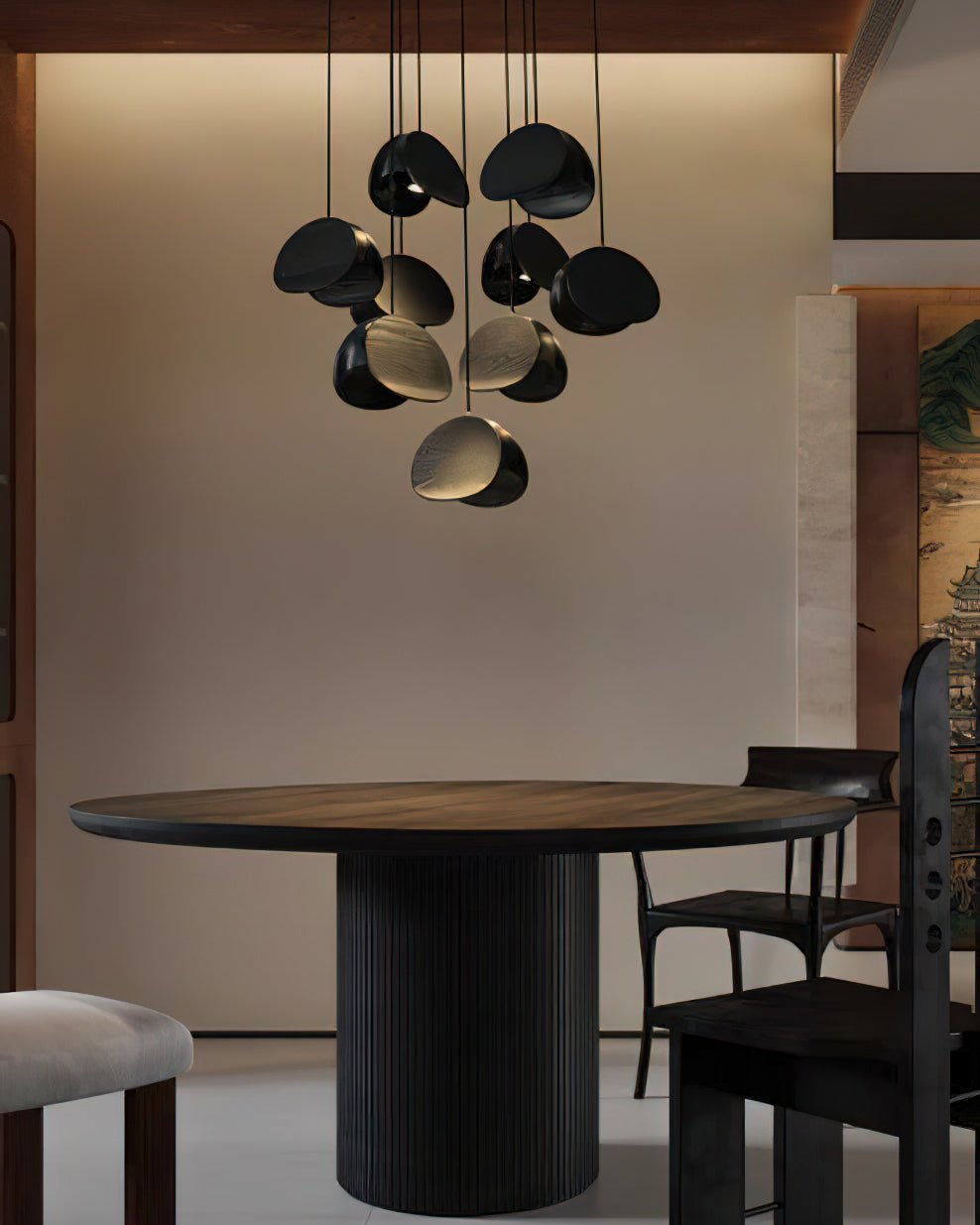 Elmiren Cluster Wood Pendant Light-Neutral Decor