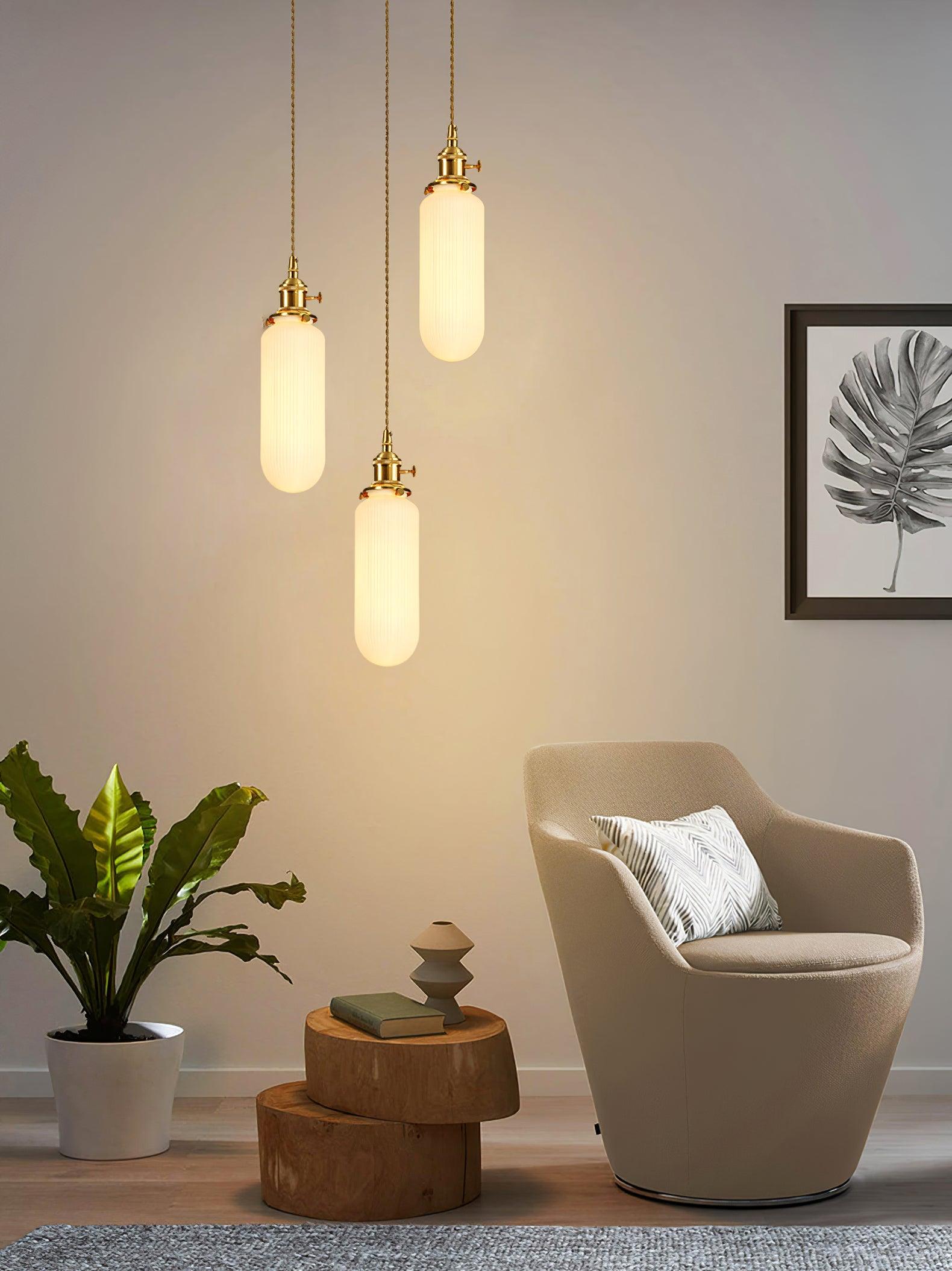 Liora Vintage Ceramic Pendant Light-Neutral Decor
