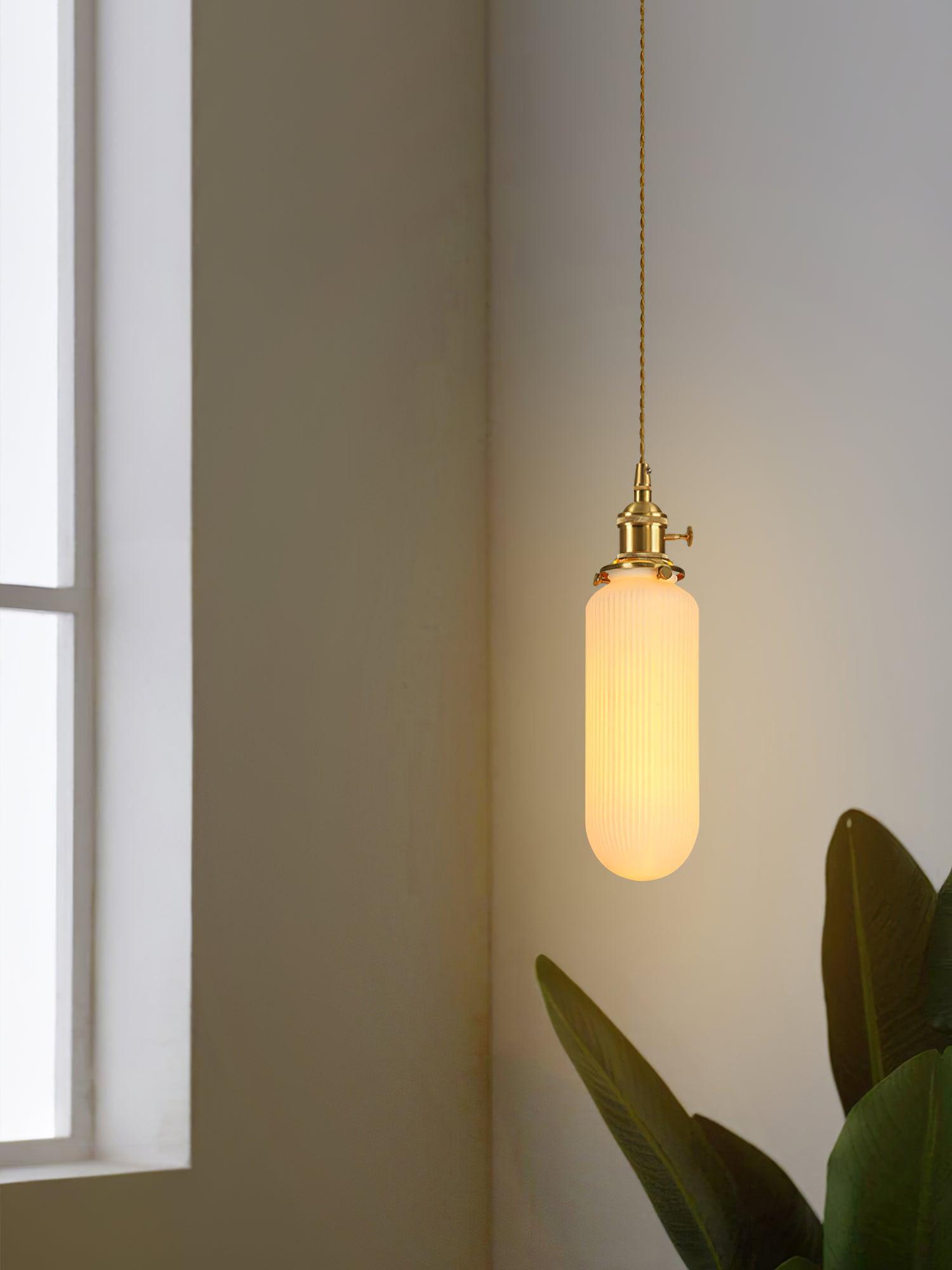 Liora Vintage Ceramic Pendant Light-Neutral Decor