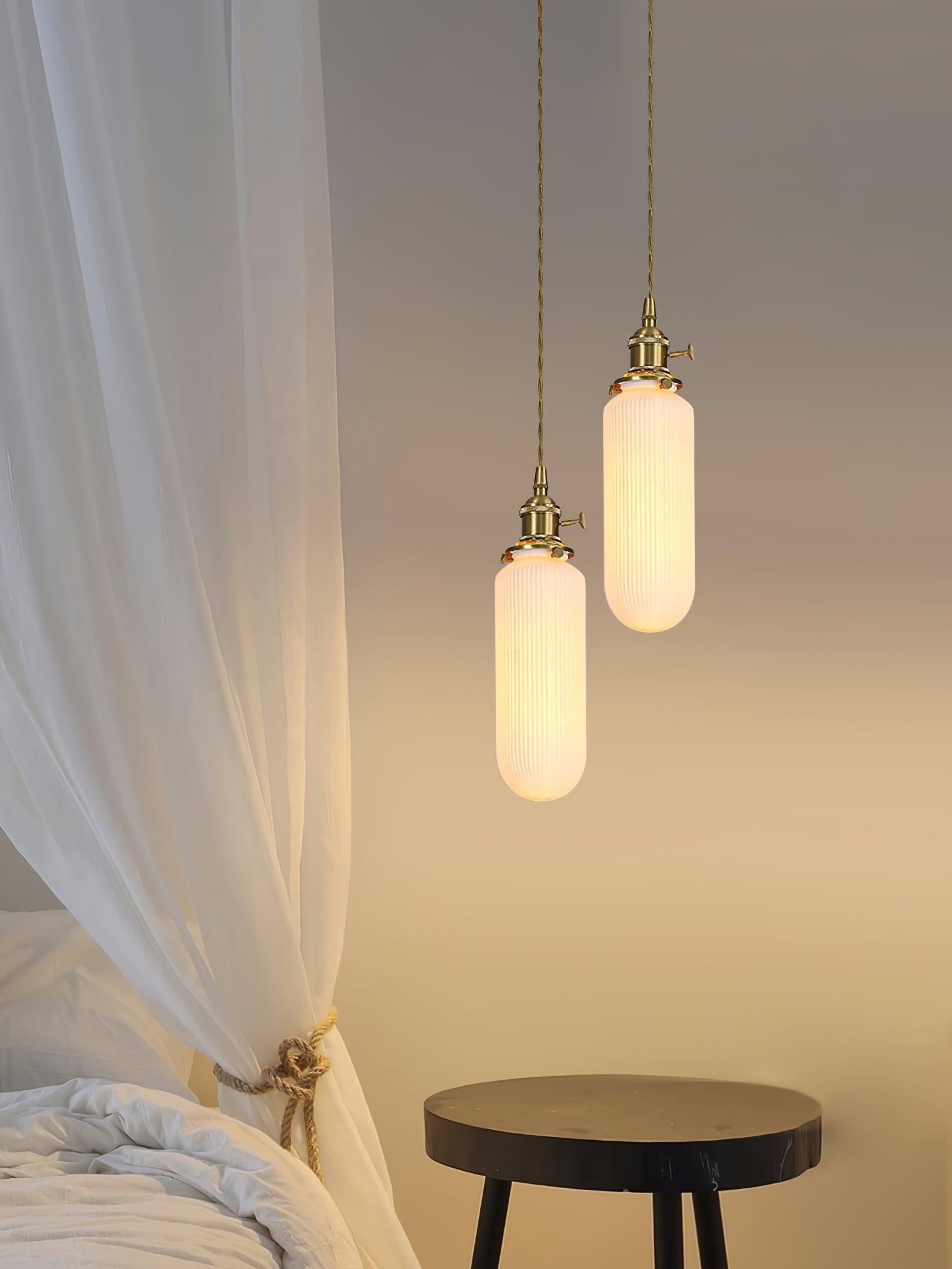 Liora Vintage Ceramic Pendant Light-Neutral Decor
