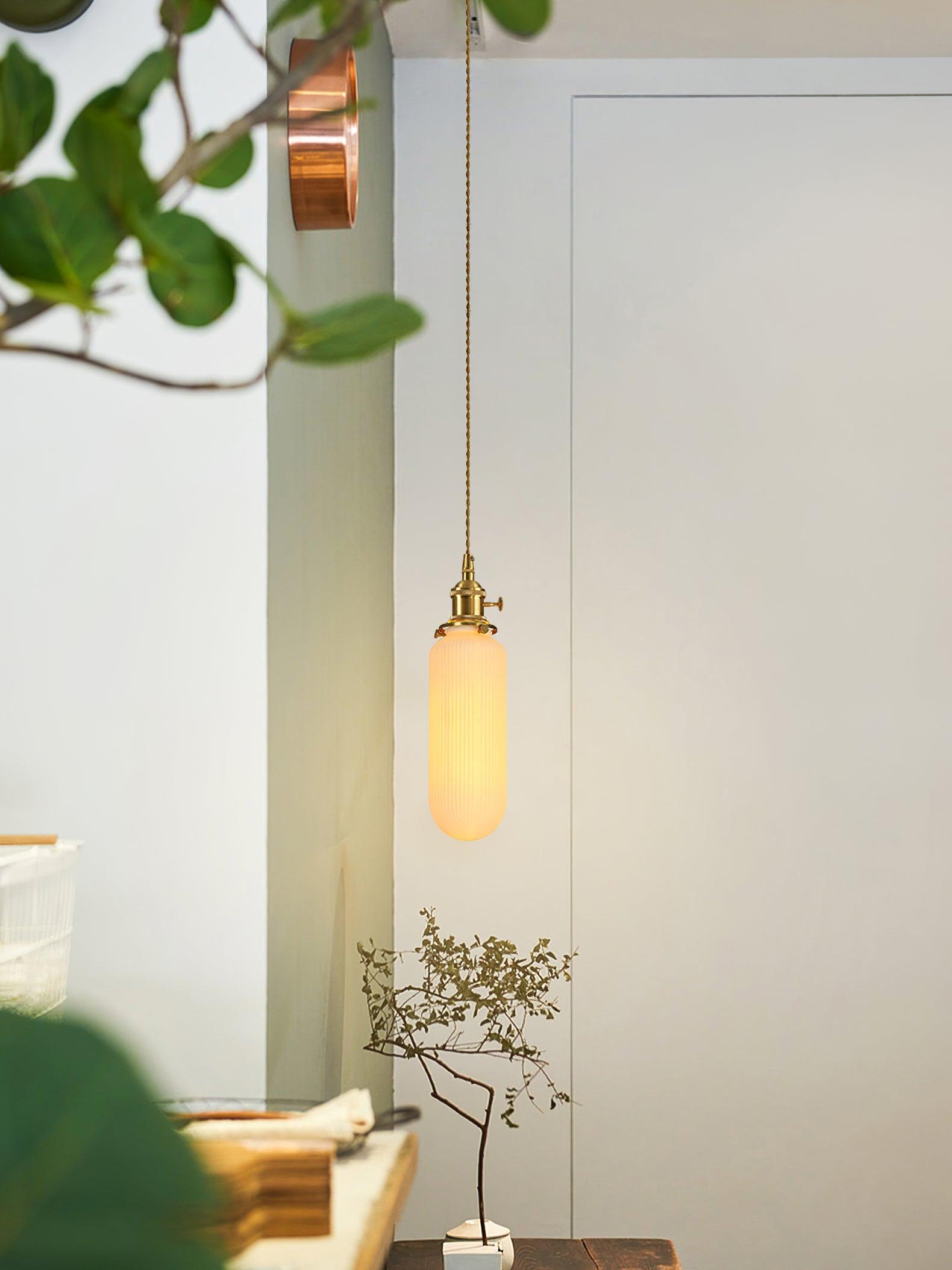 Liora Vintage Ceramic Pendant Light-Neutral Decor