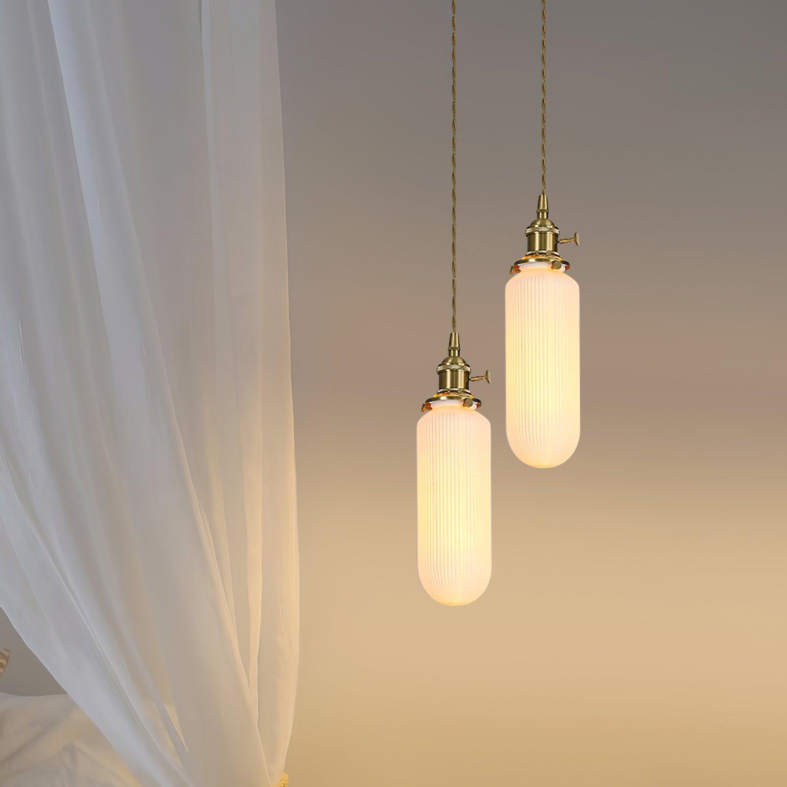 Liora Vintage Ceramic Pendant Light-Neutral Decor