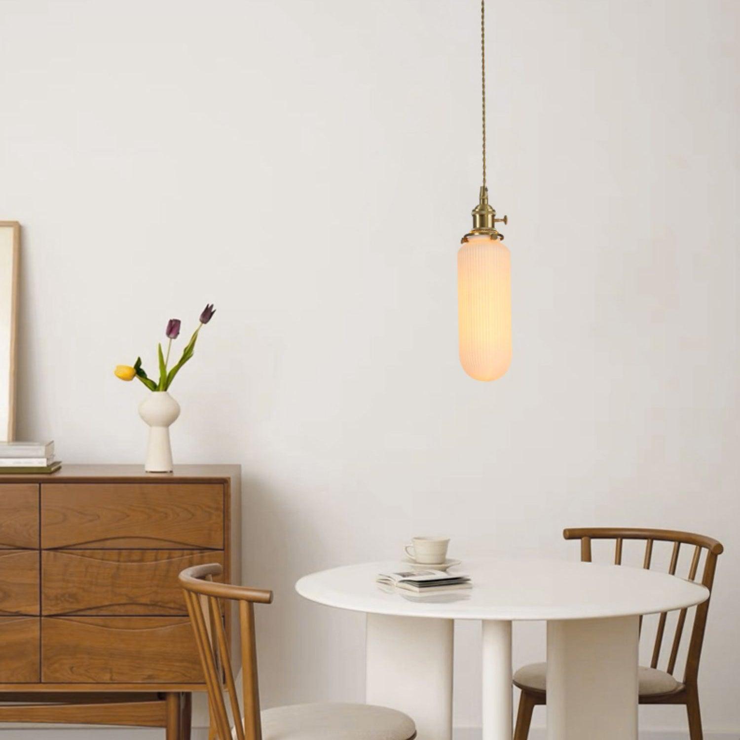 Liora Vintage Ceramic Pendant Light-Neutral Decor