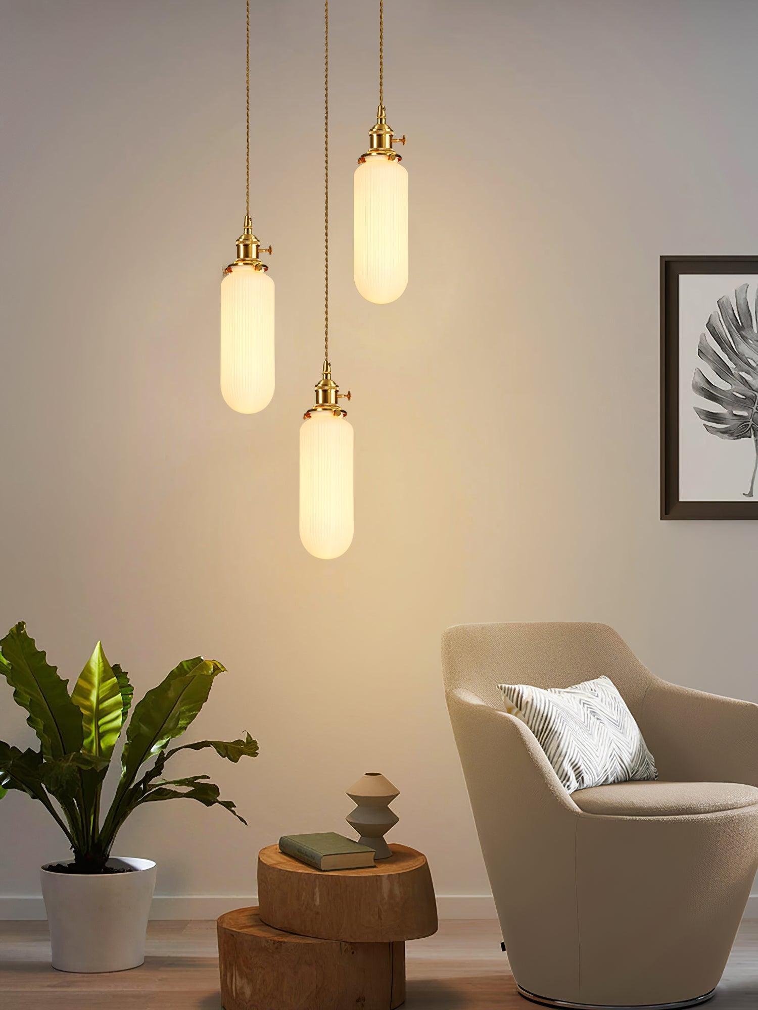 Liora Vintage Ceramic Pendant Light-Neutral Decor