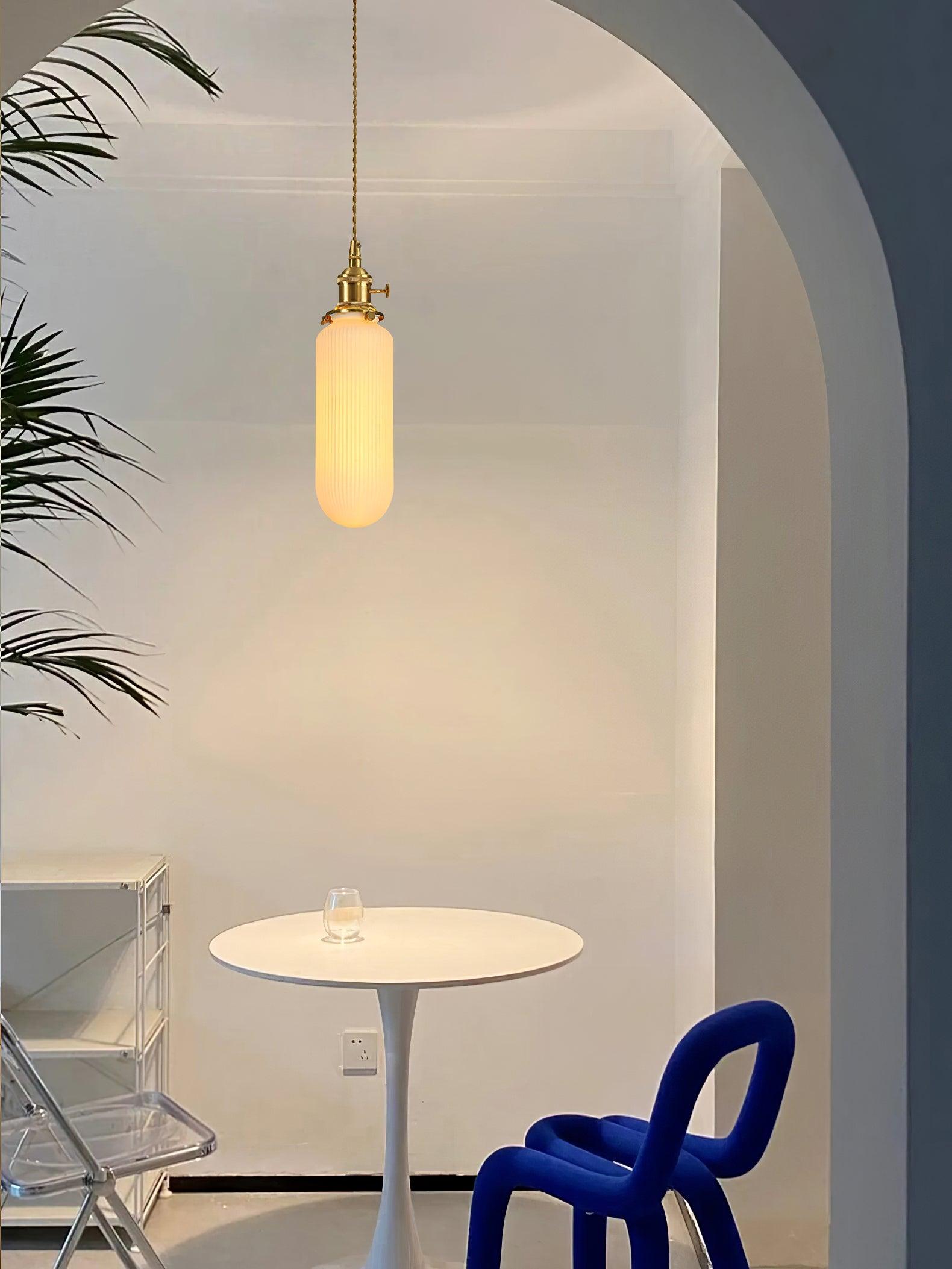 Liora Vintage Ceramic Pendant Light-Neutral Decor