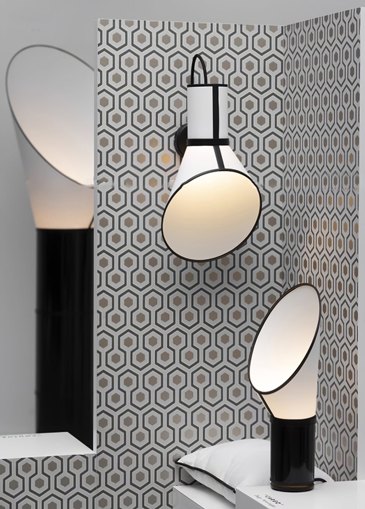 Artful Outline Table Lamp-Neutral Decor