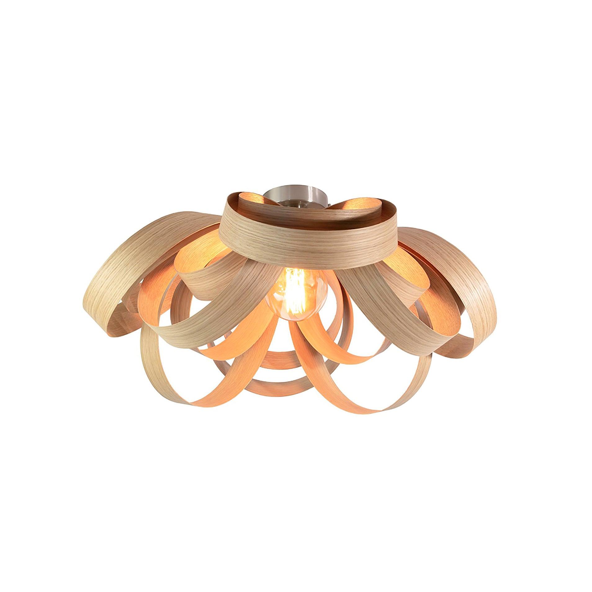 Veylo Wooden Ribbon Ceiling Lamp