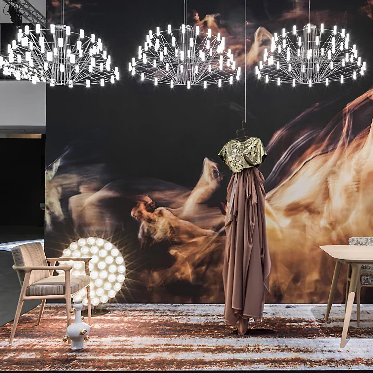 Lustra Chandelier Sky Ballet Stainless Steel Acrylic Modern-Neutral Decor