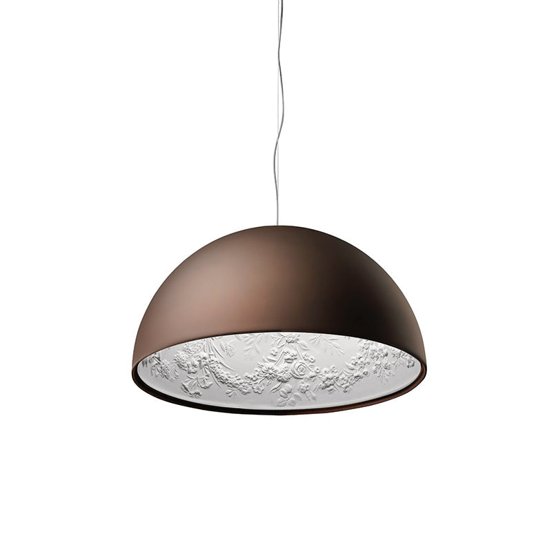 The gold finish Sky Garden Pendant Lamp adding a touch of luxury to a bedroom.