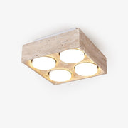 Virinira Quad-Spot Travertine Ceiling Light-Neutral Decor