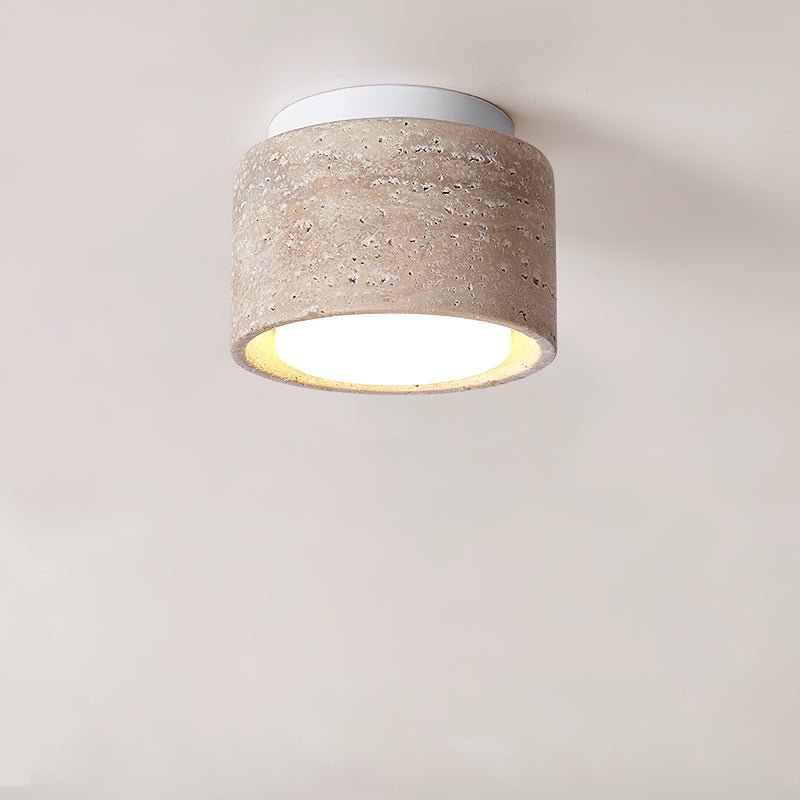 Virinira Quad-Spot Travertine Ceiling Light-Neutral Decor