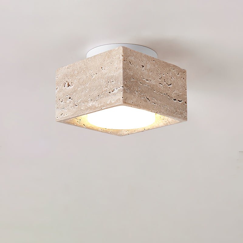 Virinira Quad-Spot Travertine Ceiling Light-Neutral Decor